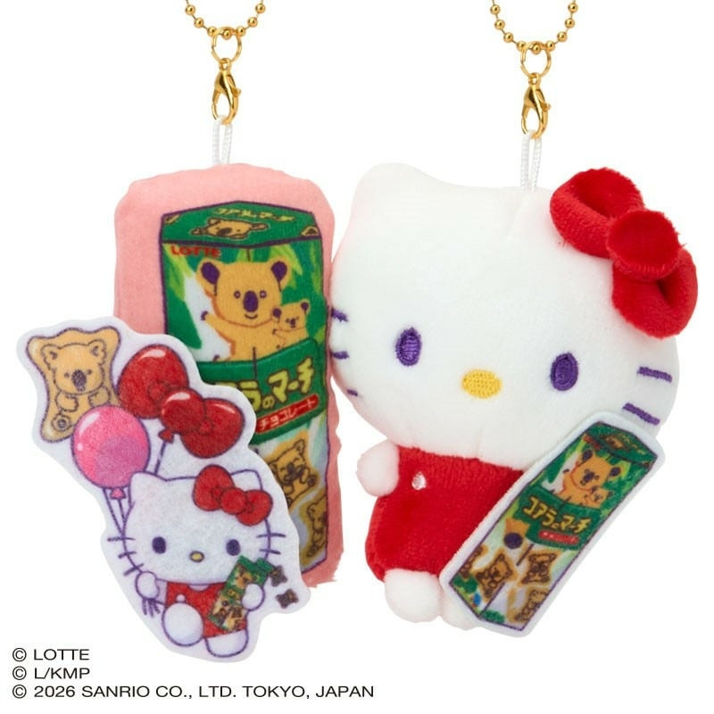 現貨｜【一套兩隻】LOTTE x Sanrio Hello Kitty 樂天熊仔餅 日版 吊飾 毛公仔 掛件 (CR134424)