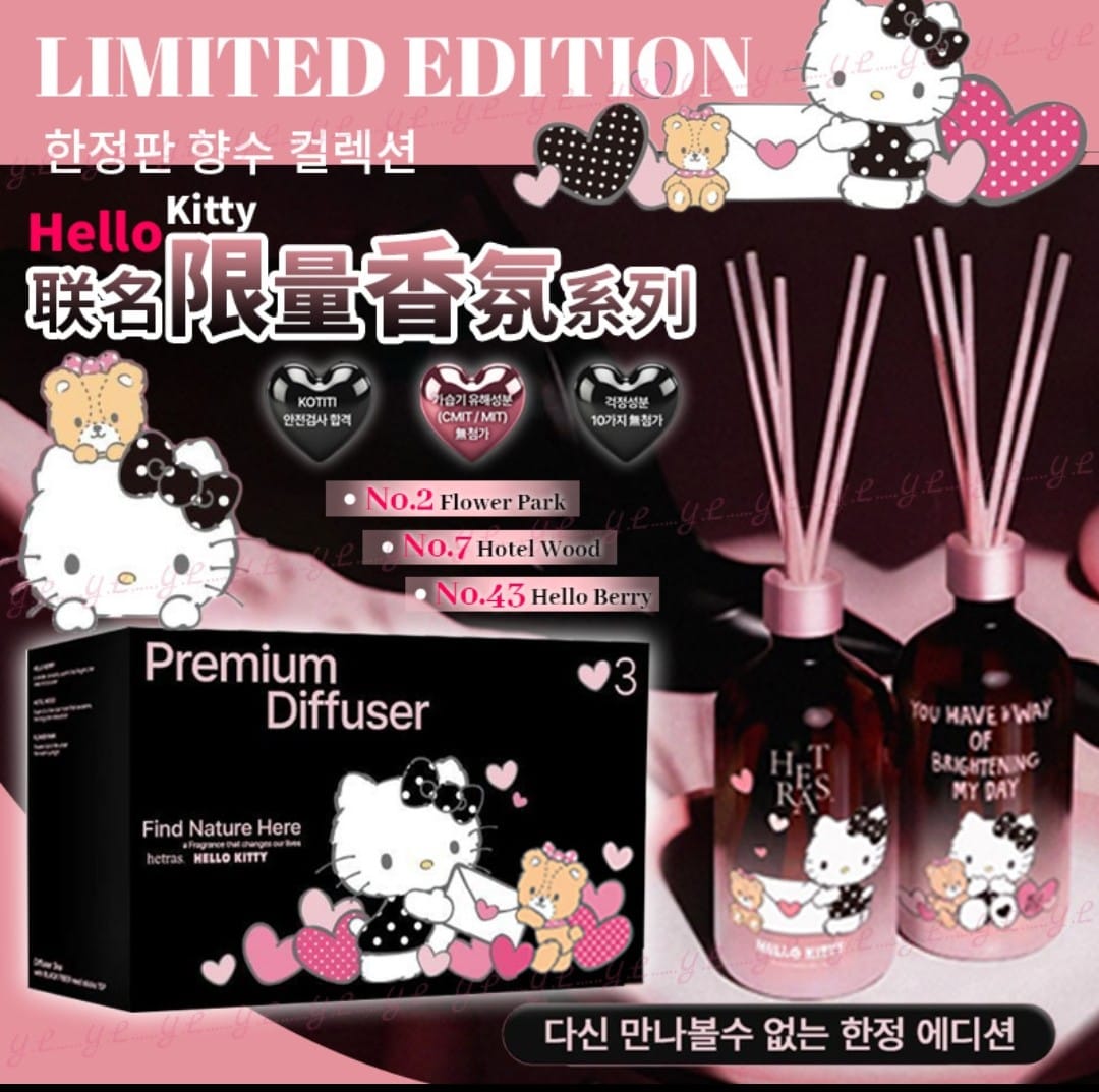 韓國 Hello Kitty x Hetras限定香氛系列套裝 (1組3入)
