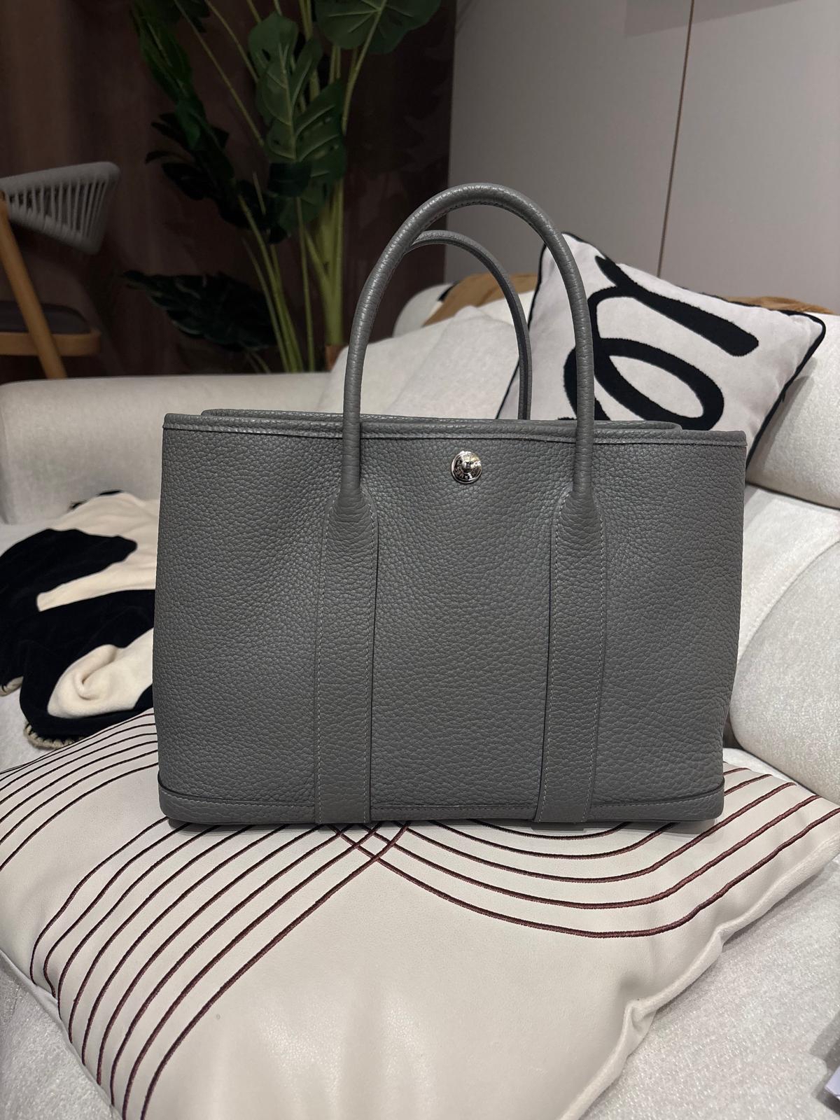 Hermes Garden Party 30 Stamp U 積雨雲灰 100%Authentic, 95%New ✅Dust bag