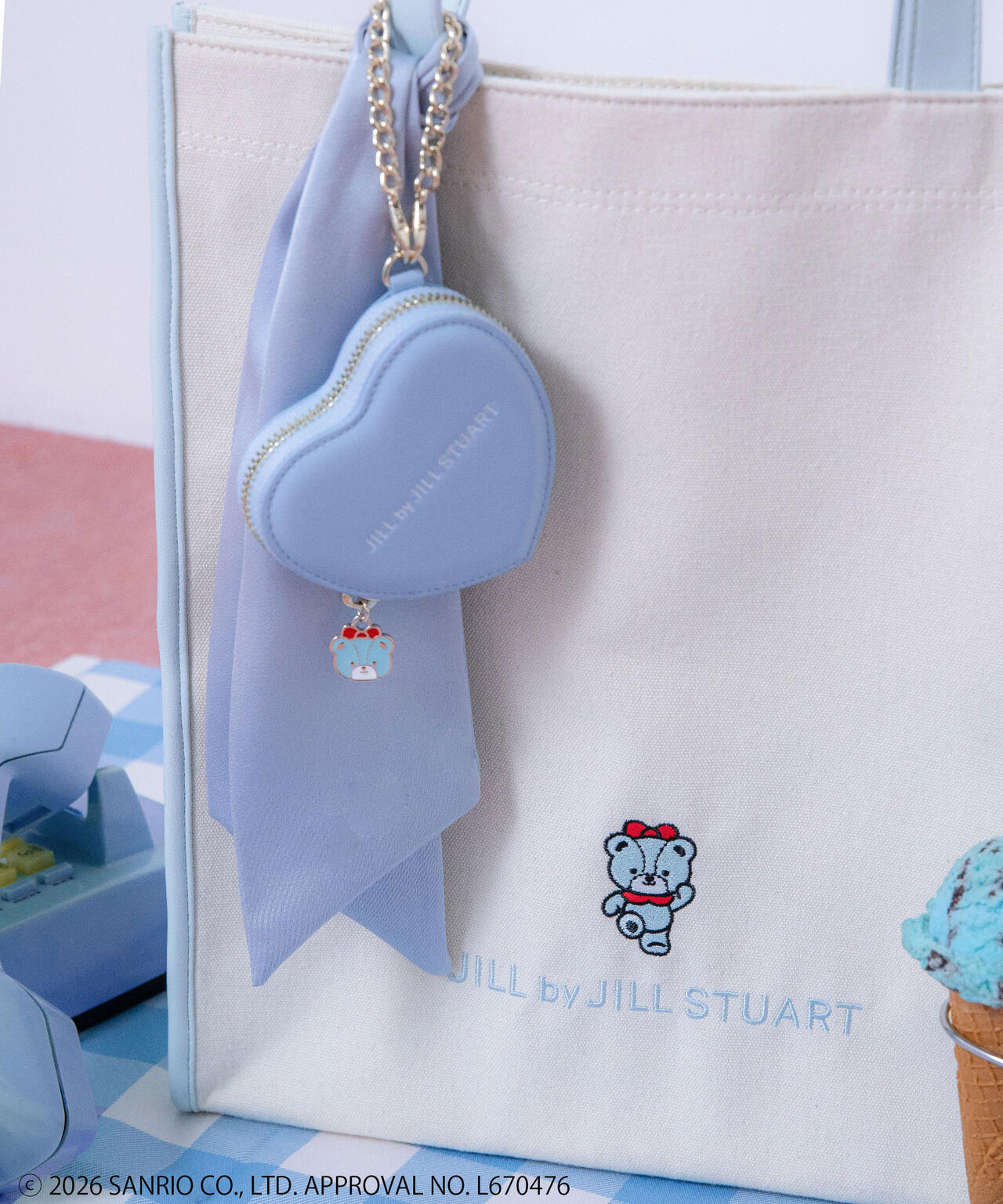 🎀【預訂】 JILL by JILL STUART Tiny Chum Collaboration Tote Bag - Blue