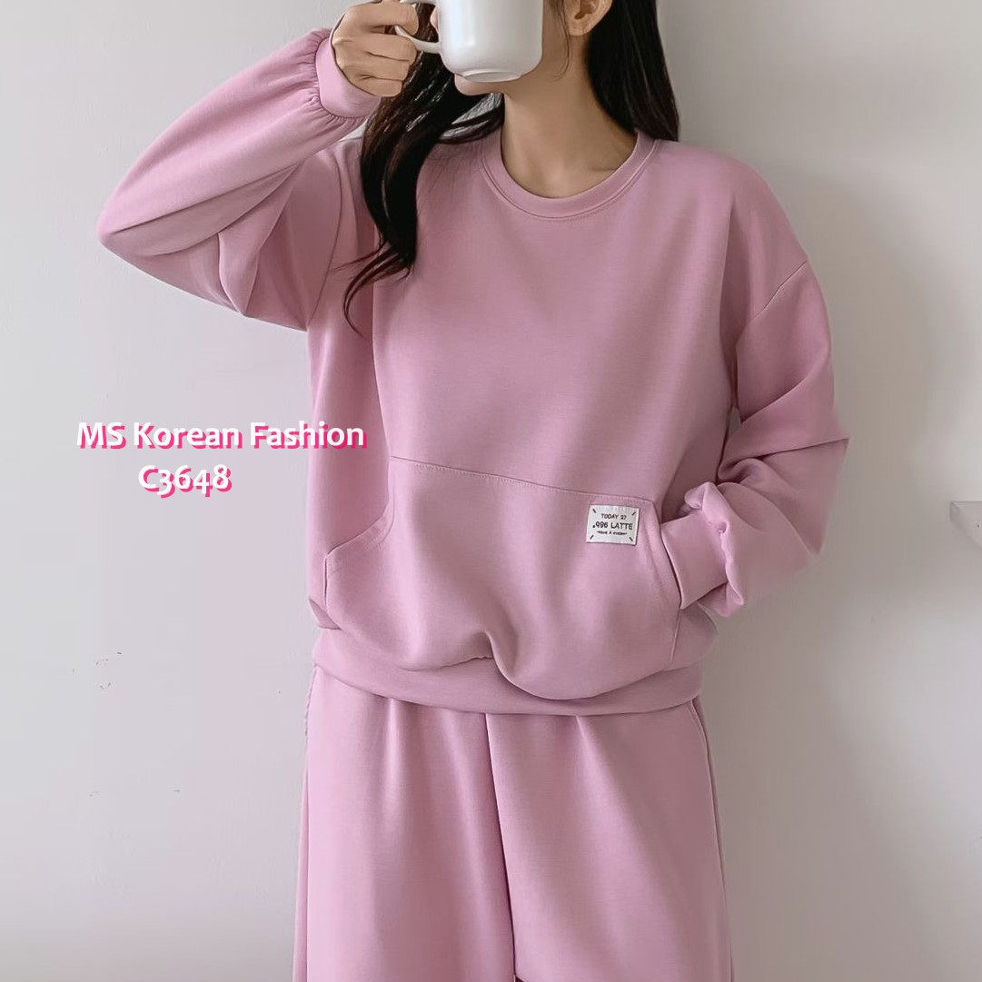 C3648 韓國🇰🇷淨色衛衣