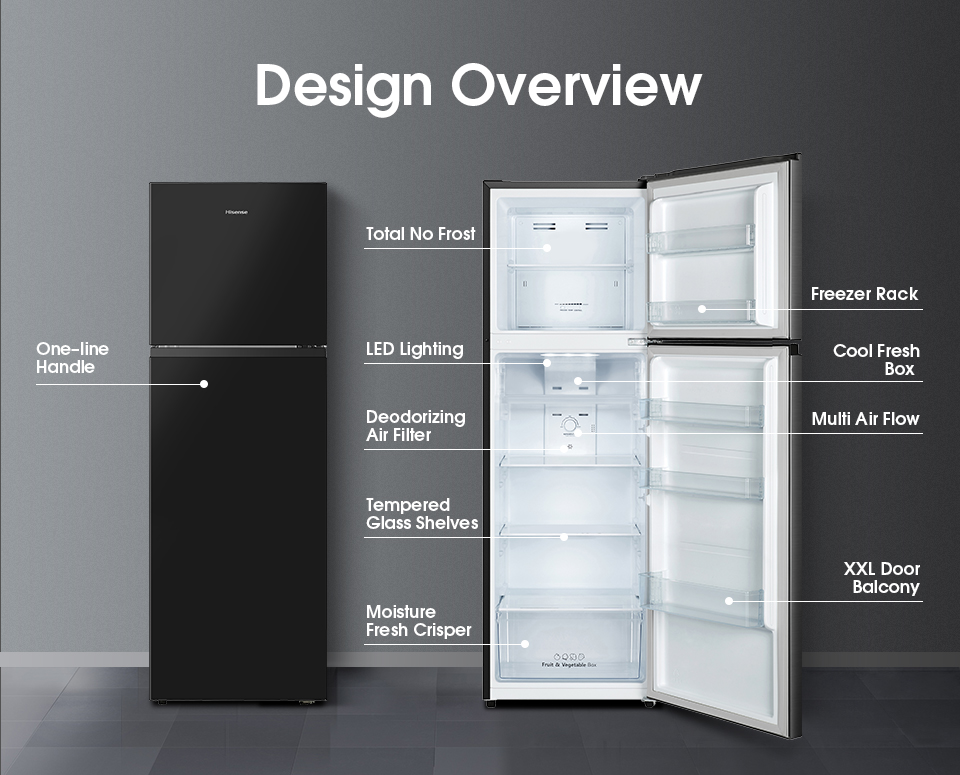 Hisense 320L Top Mount Inverter Refrigerator (RT328N4ABN1)