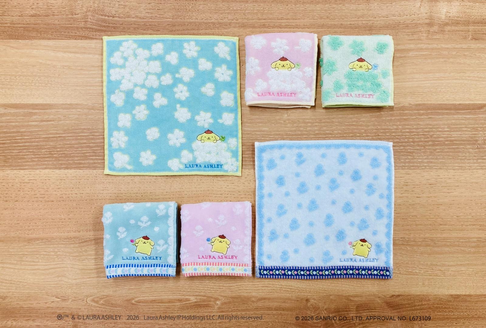 🎀【預訂】Laura Ashley x Sanrio Pompompurin 迷你毛巾 - L