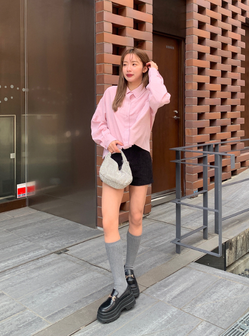 麻質感襯衫 [fo2115]