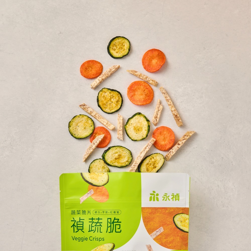 永偵 禎蔬脆 | 蔬菜脆片 - 櫛瓜/芋頭/紅蘿蔔 100g