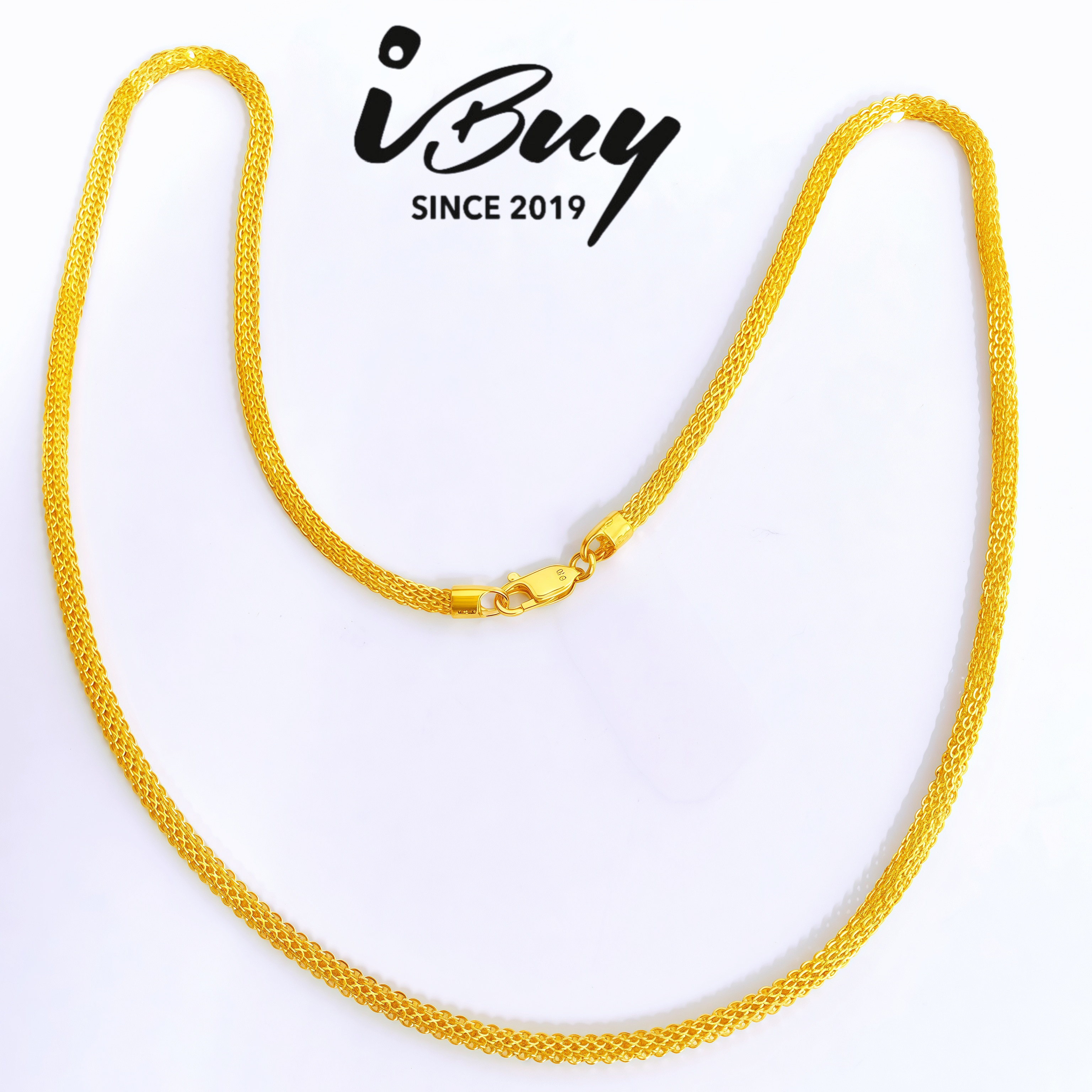 916 GOLD MILAN 8 LINE NECKLACE 916 金 米兰8行项链