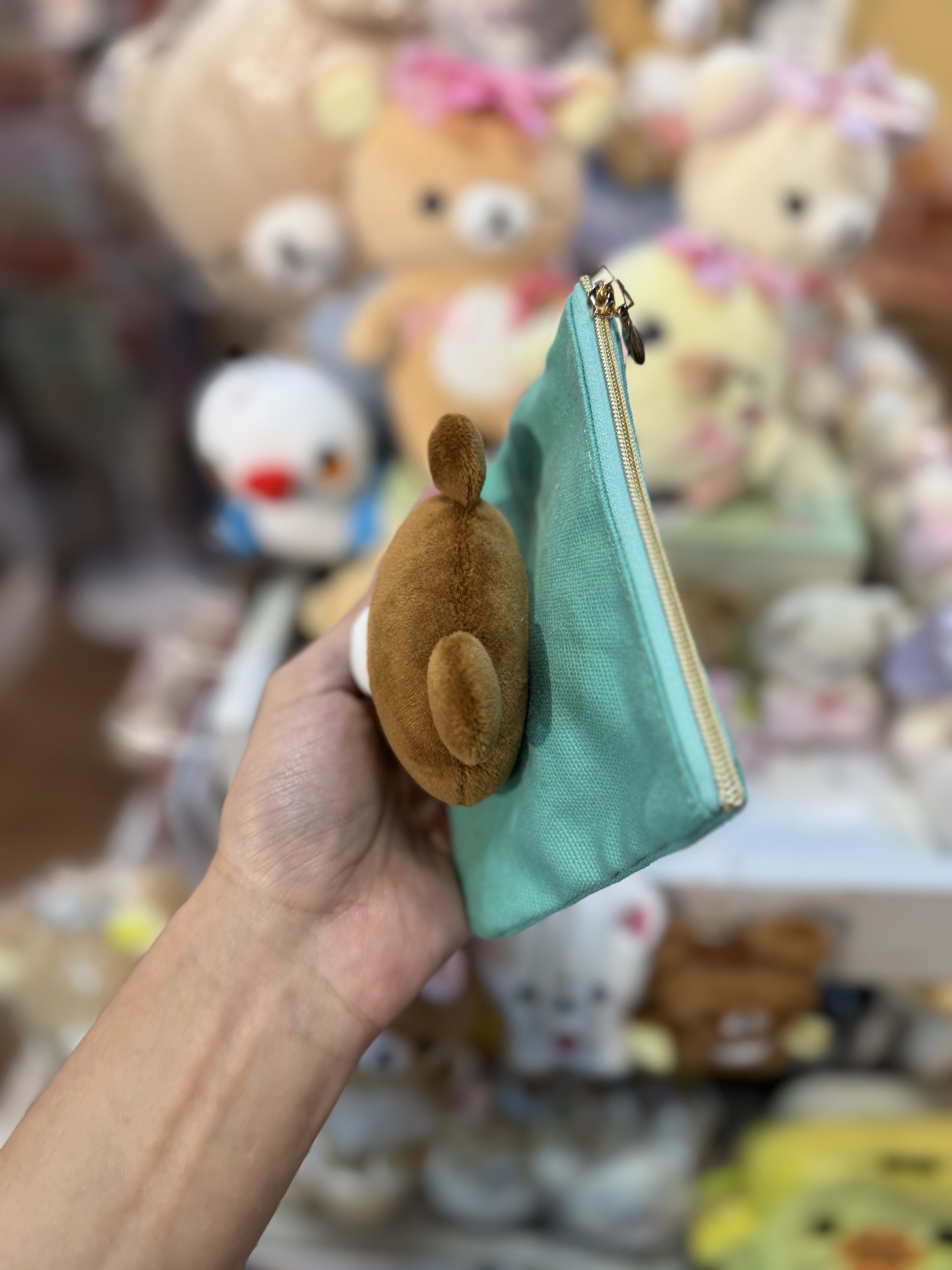 《現貨》全新日本專店限定 Rilakkuma立體頭仔小物袋