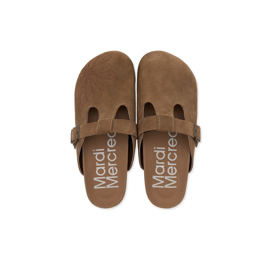 Mardi Mercredi Classique T-Strap Suede Mule 🌿