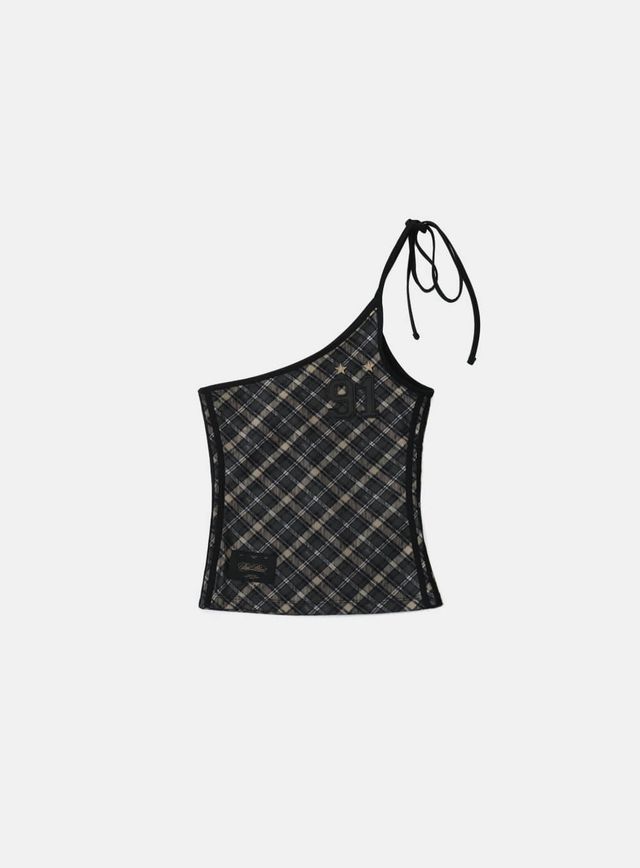Badblood [w-tnk25-015] Vintage Club One Shoulder Tank