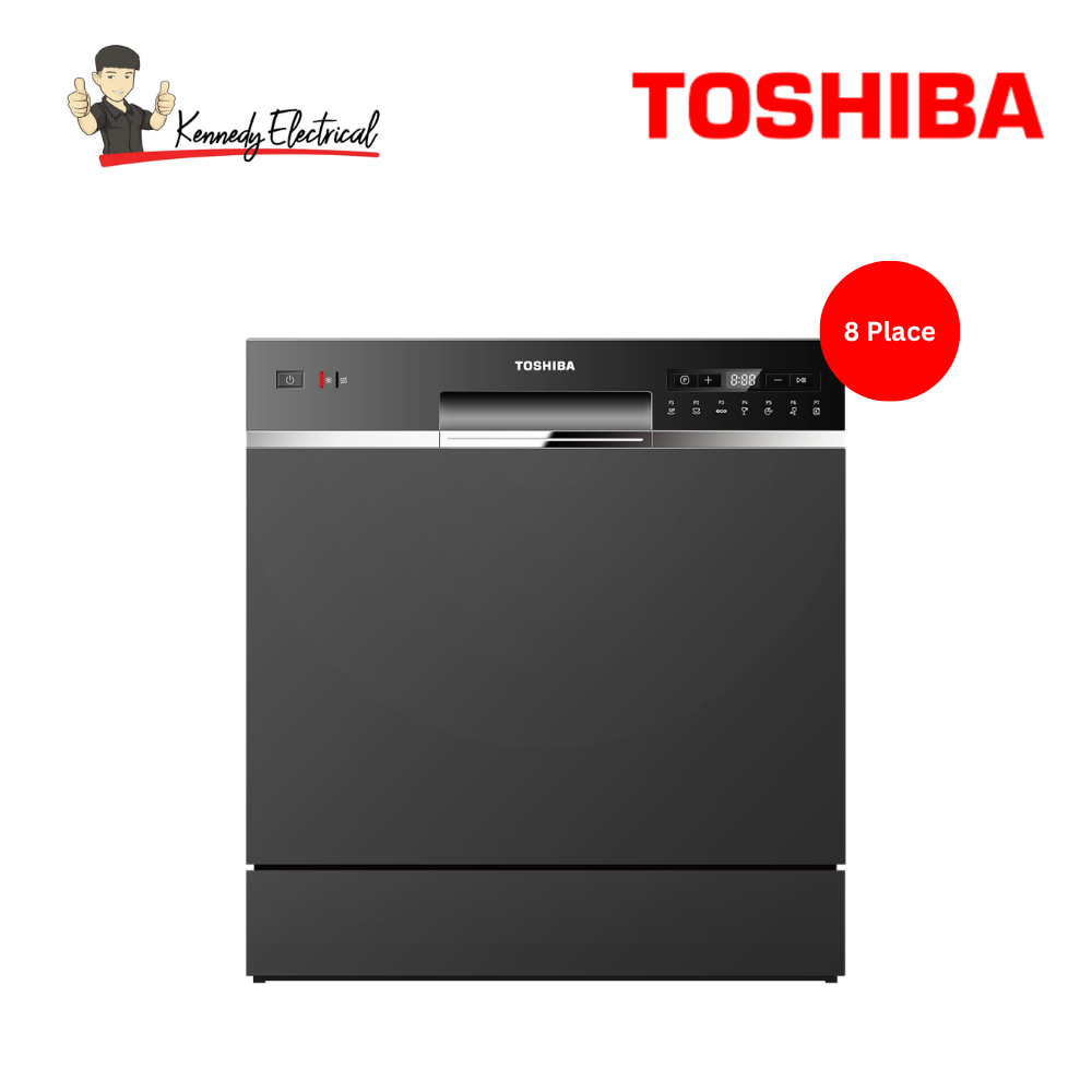 Toshiba 8 Place Settings 72°C Hi Temp Hygiene Cycle Table Top Dishwasher DW-FL22T1(B)-MY