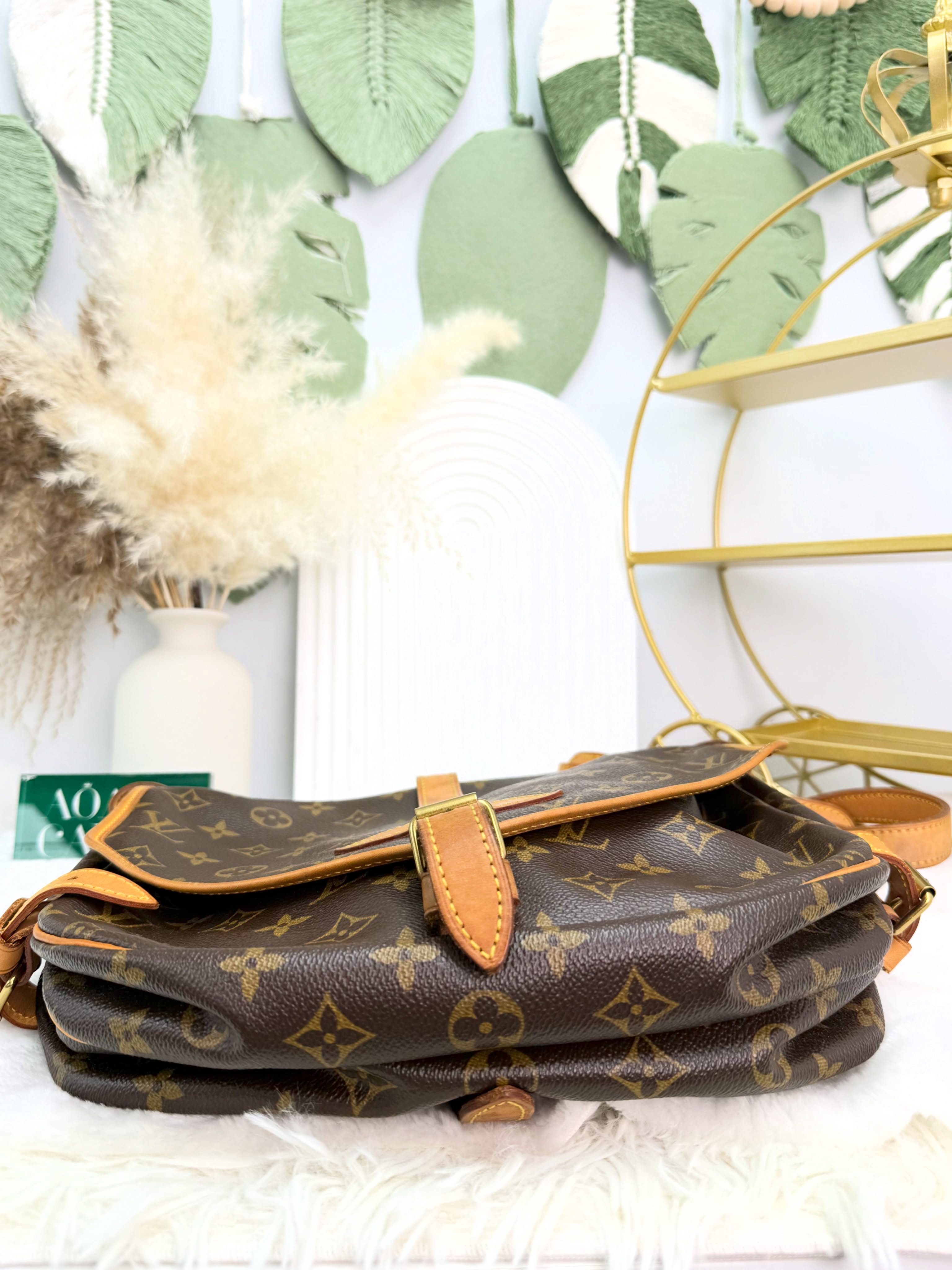 LV👜 PRE OWNED 🛍️啡色老花Saumur 30（MM）有塵袋🤎