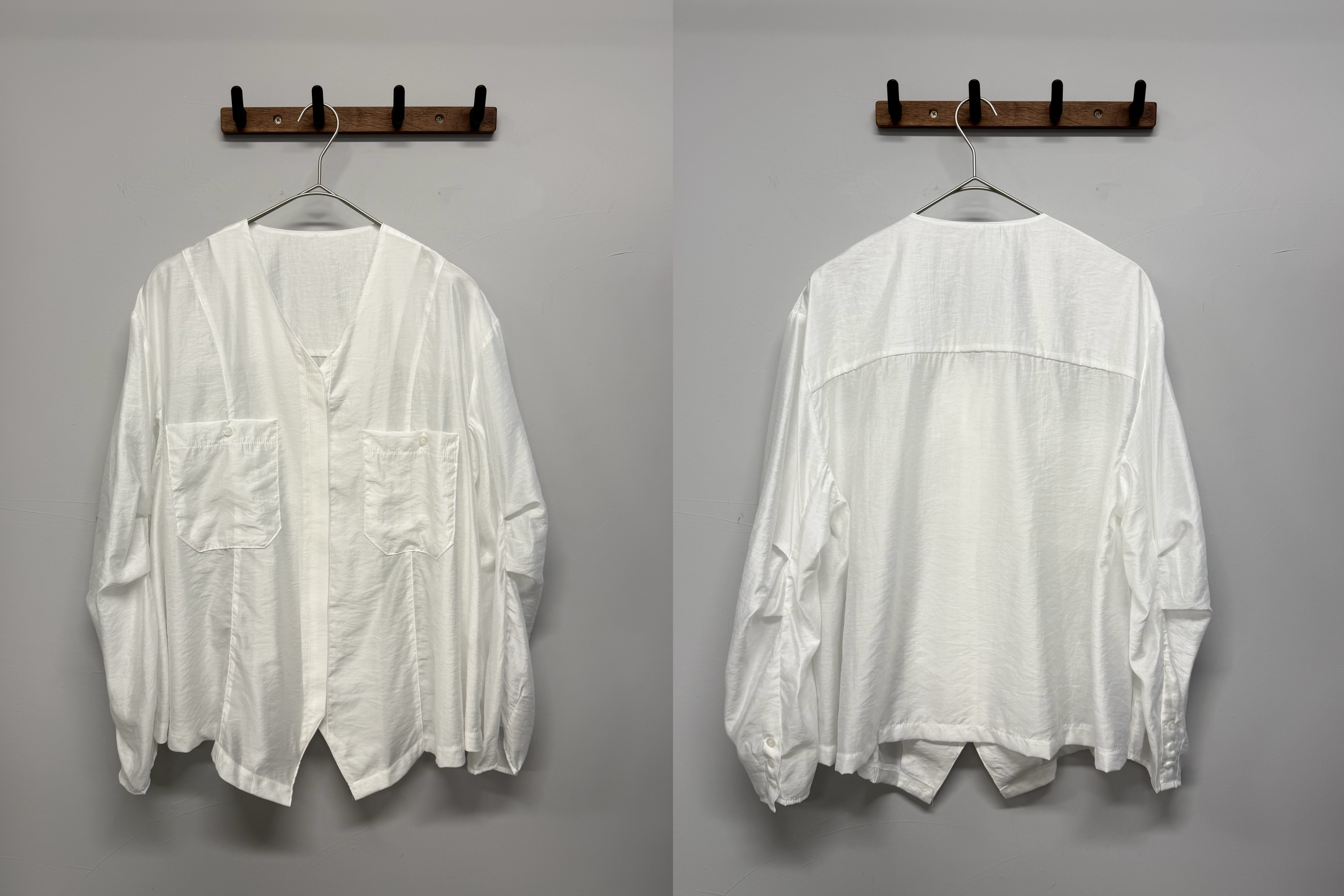 Organza v-neck shirt #sh28