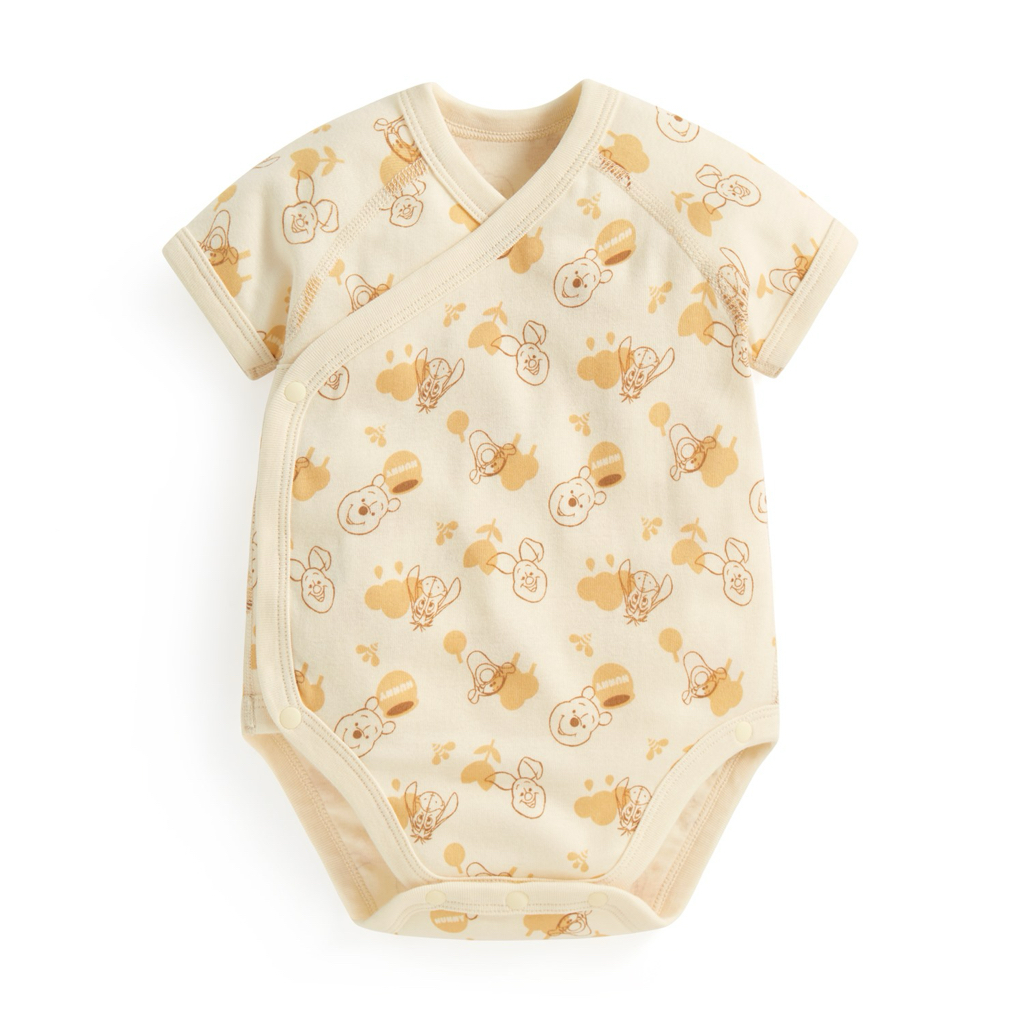 💚預訂 台灣直送💚Disney系列六色人物印花純棉短袖包屁衣