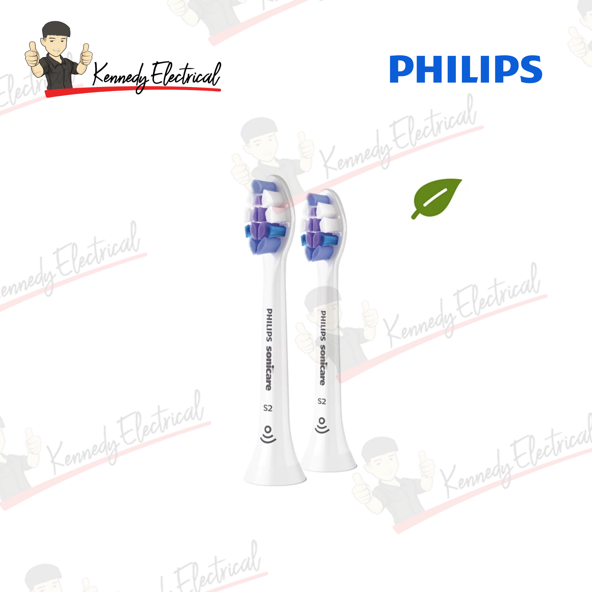 Philips Sonicare S2 Sensitive Standard Toothbrush Heads 2pcs (HX6052/93)