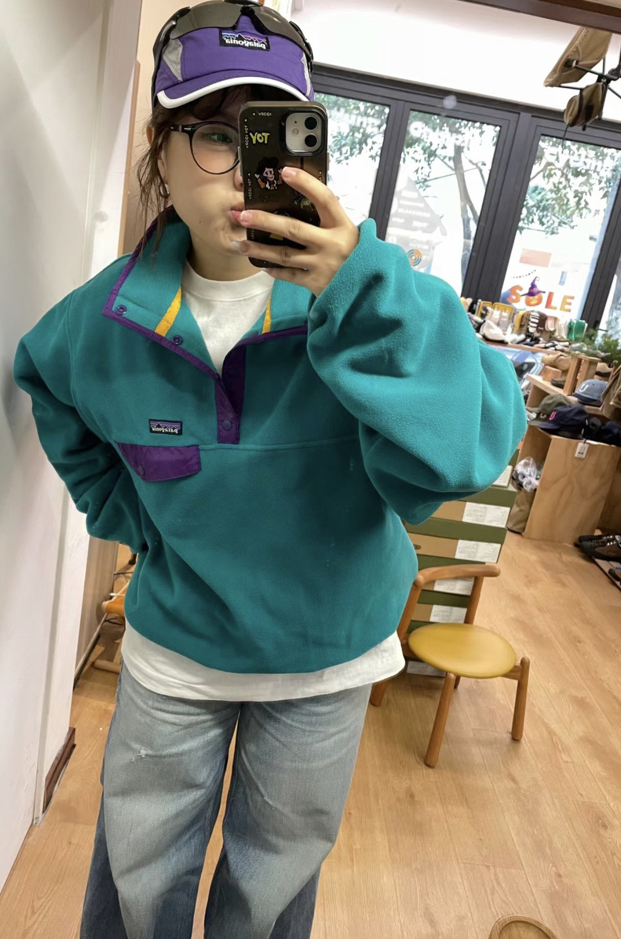 預訂 Pata gonia Snap 半鈕釦高領抓絨衛衣 