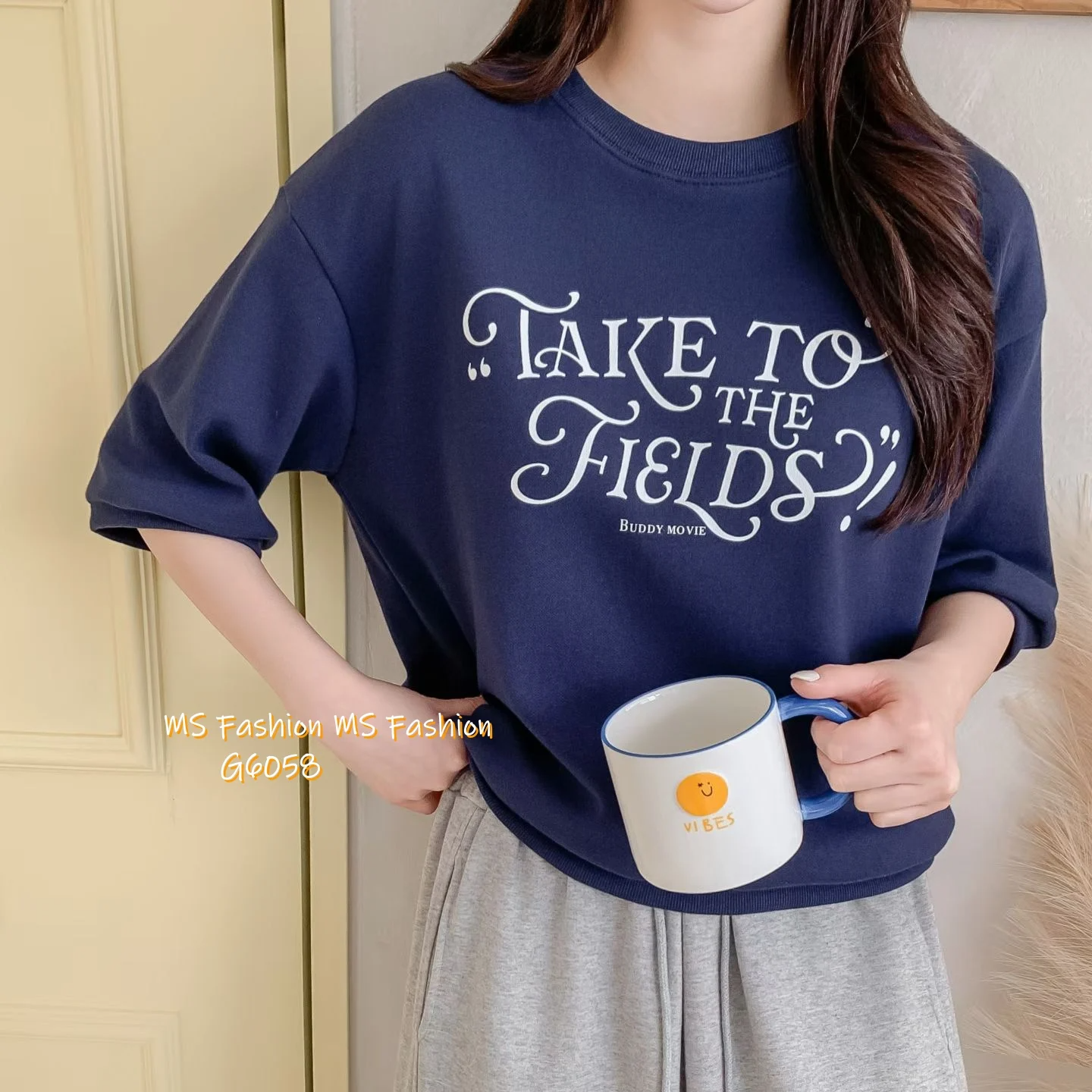 G6058 韓國🇰🇷拼色字母top