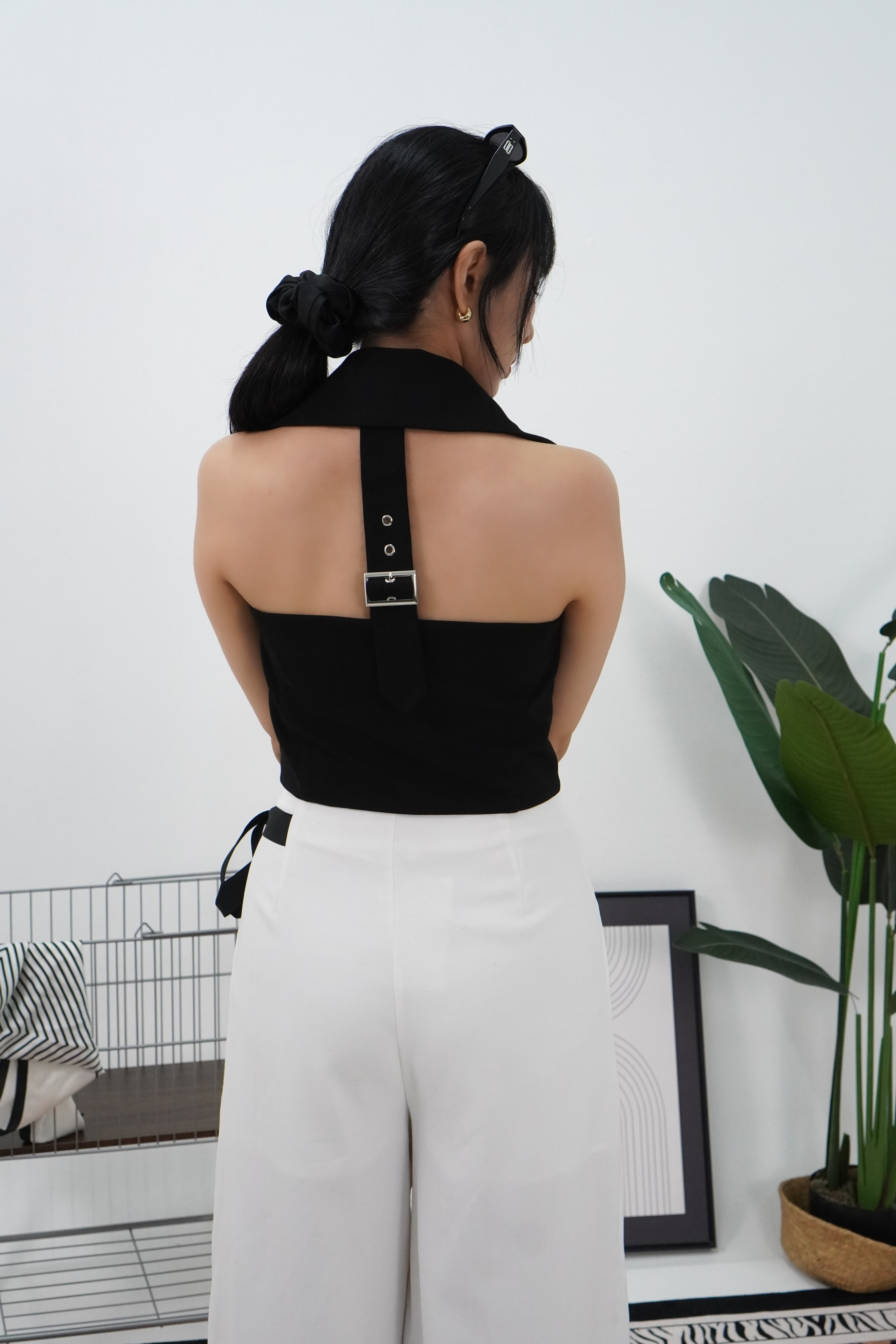 【设计师款】拉链翻领背心 