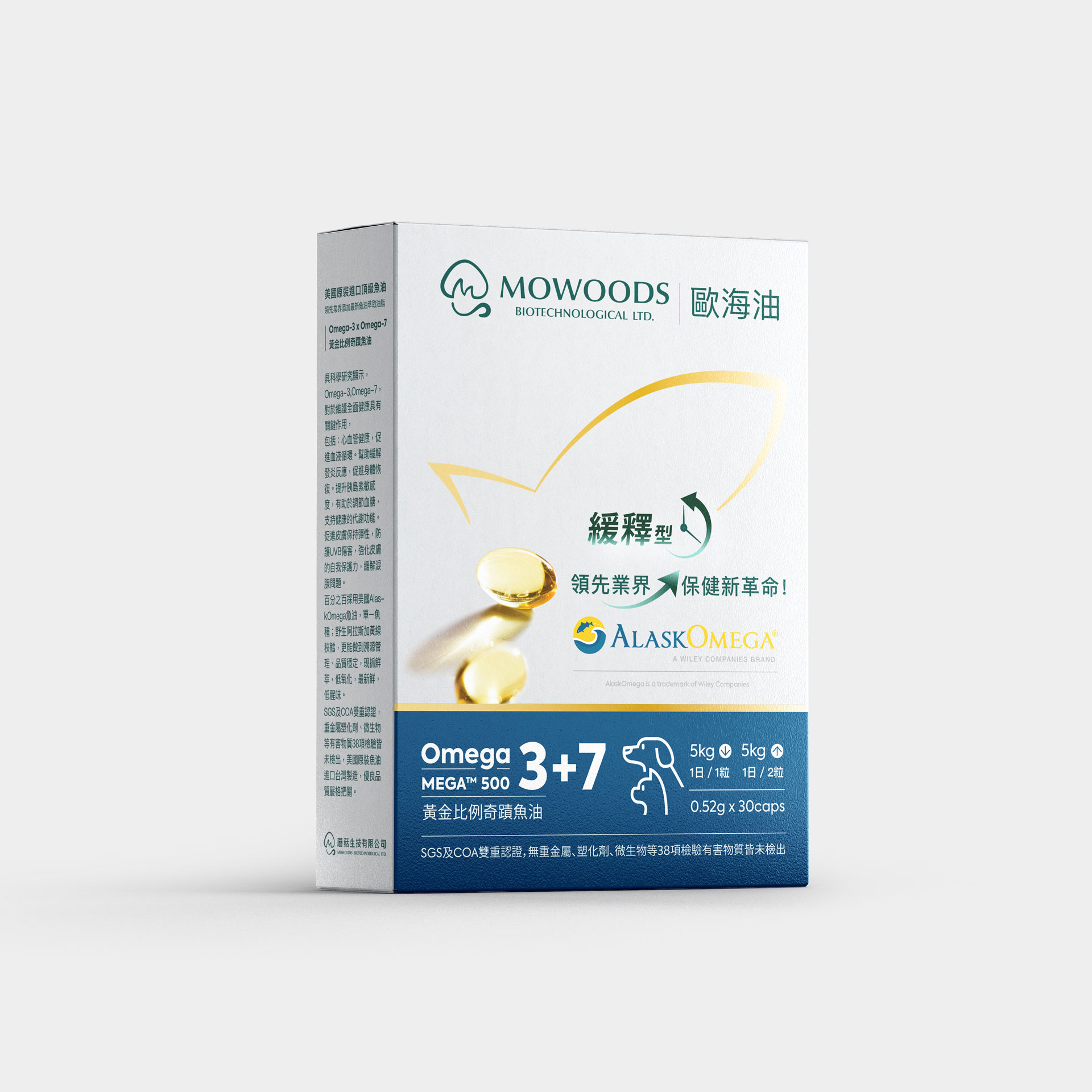 MOWOODS | 歐海油 - 黃金比例奇蹟魚油 Omega 3+7 30粒裝