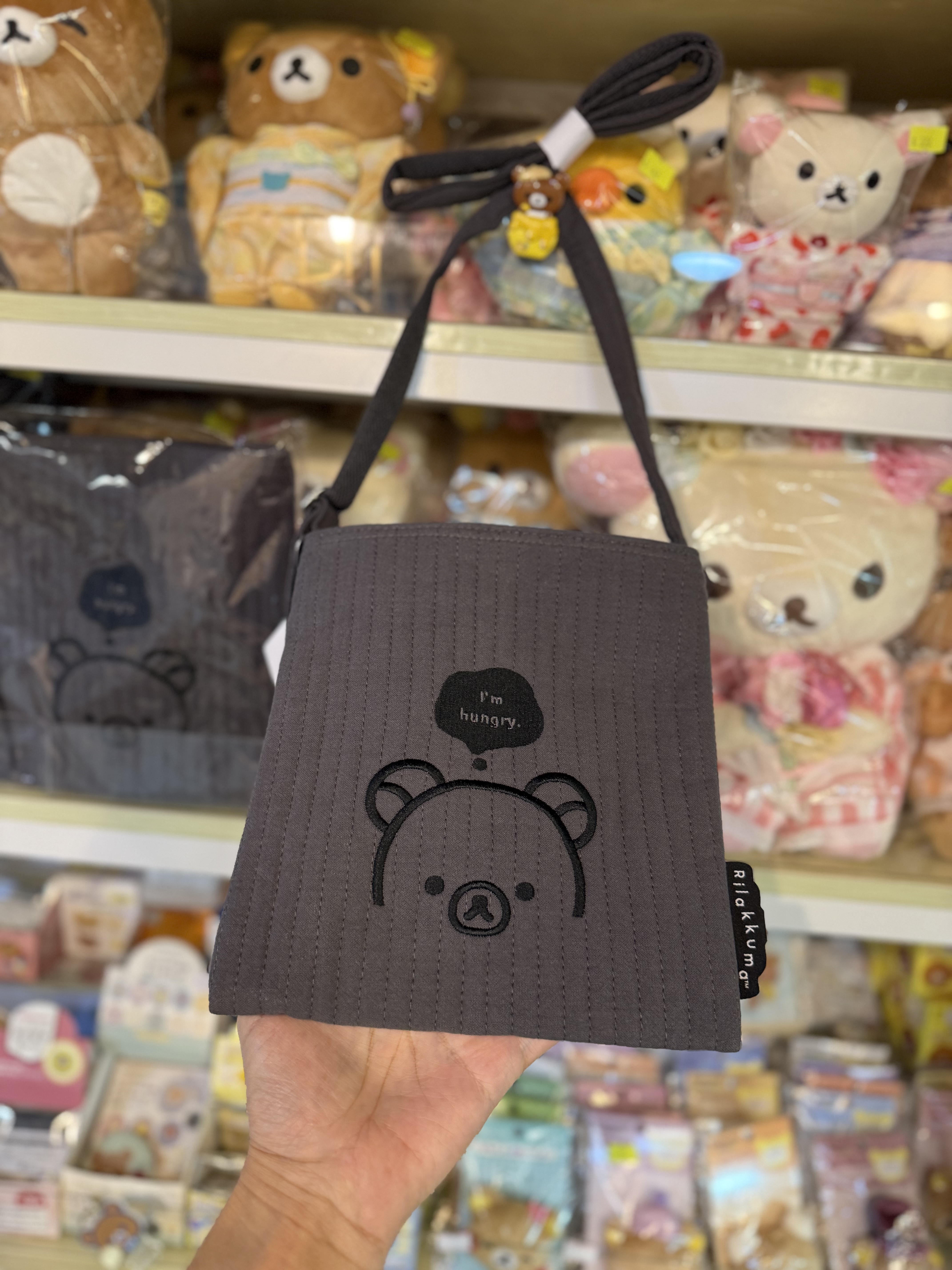 《現貨》全新Rilakkuma黑白造型斜孭袋
