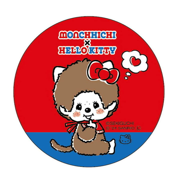 Monchhichi × Hello Kitty坐 徽章