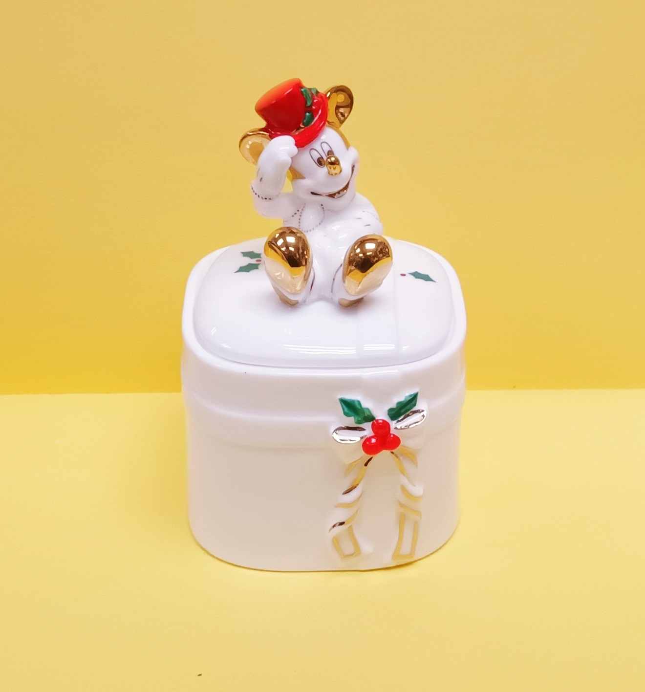 XMAS COVERED BOX 聖誕風格設計有蓋收纳瓷器 Mickey Mouse    (KD-32)