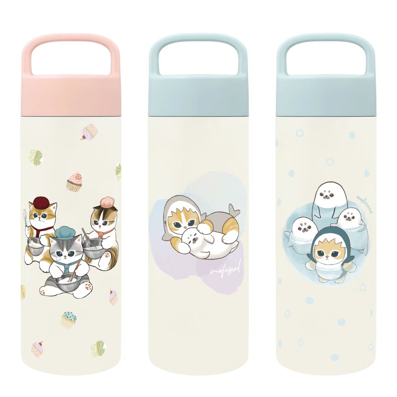 日本直送 新款 Mofusand不銹鋼帶提手保溫保冷水樽 500ml  | Stainless Steel Bottle with Handle