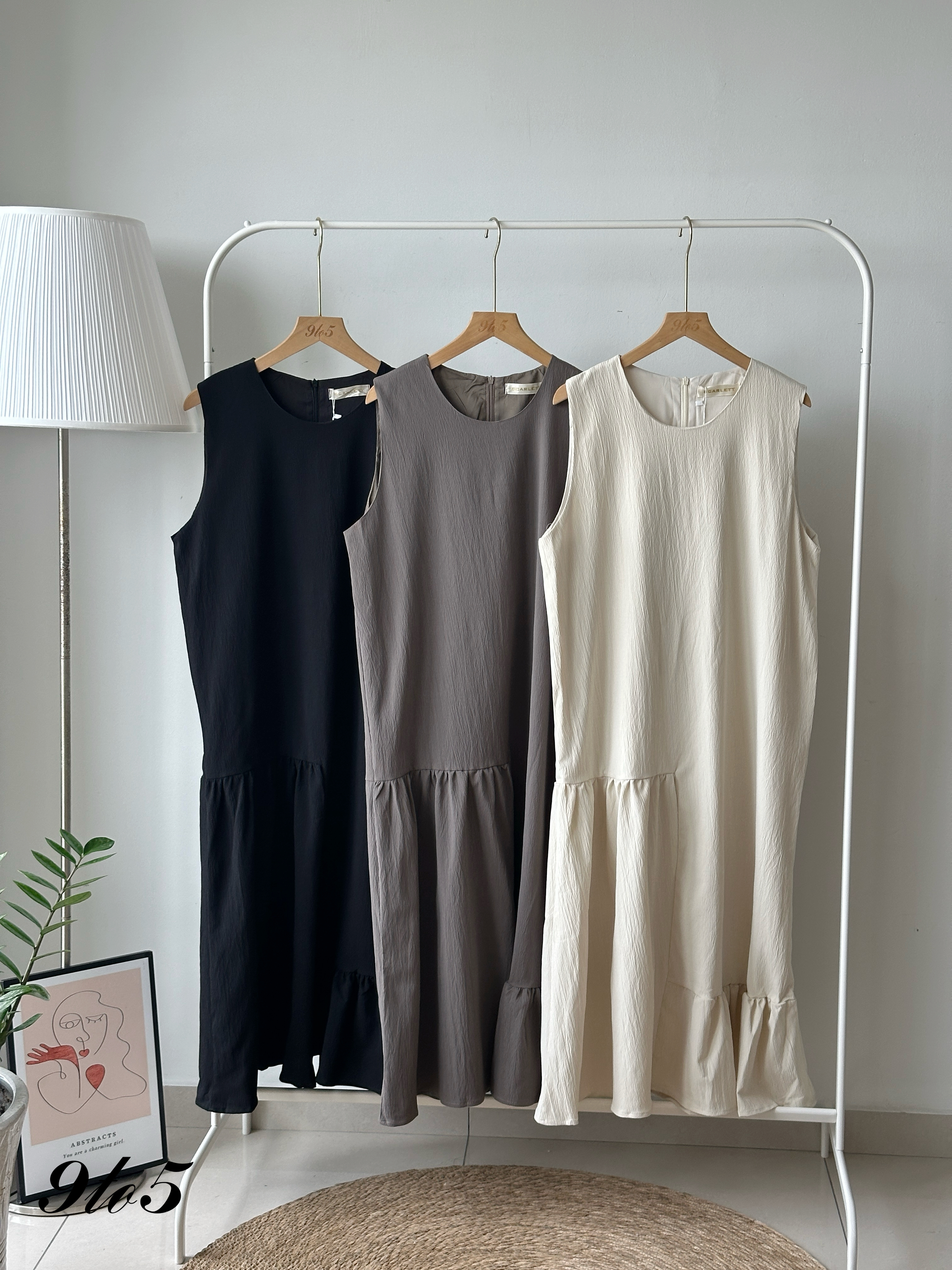 D2352 Sleeveless Layered Dress - 3 Colors 