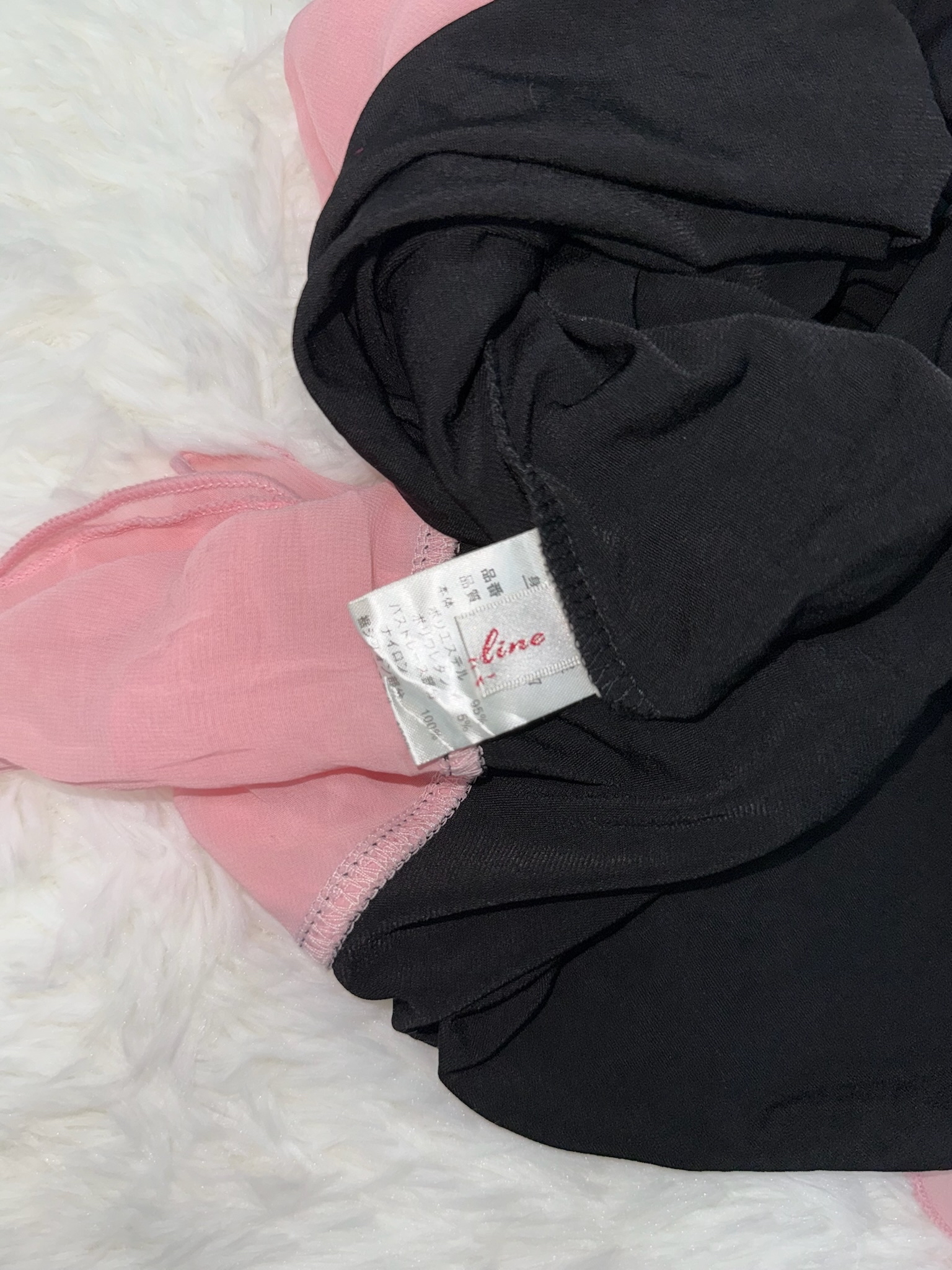 Y2K Black and Pink Gothic Lolita Ruffle Dress