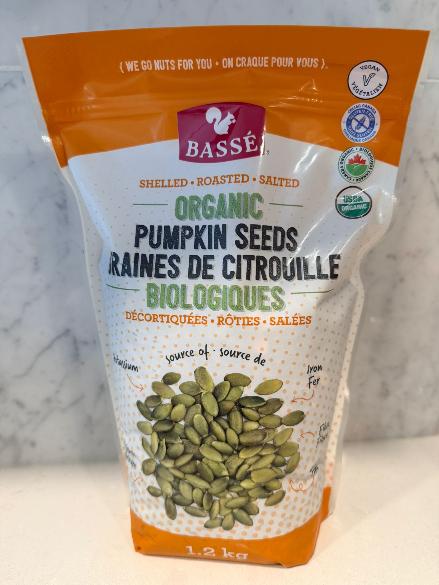 Basse 有機鹽味南瓜籽 1.2 kg