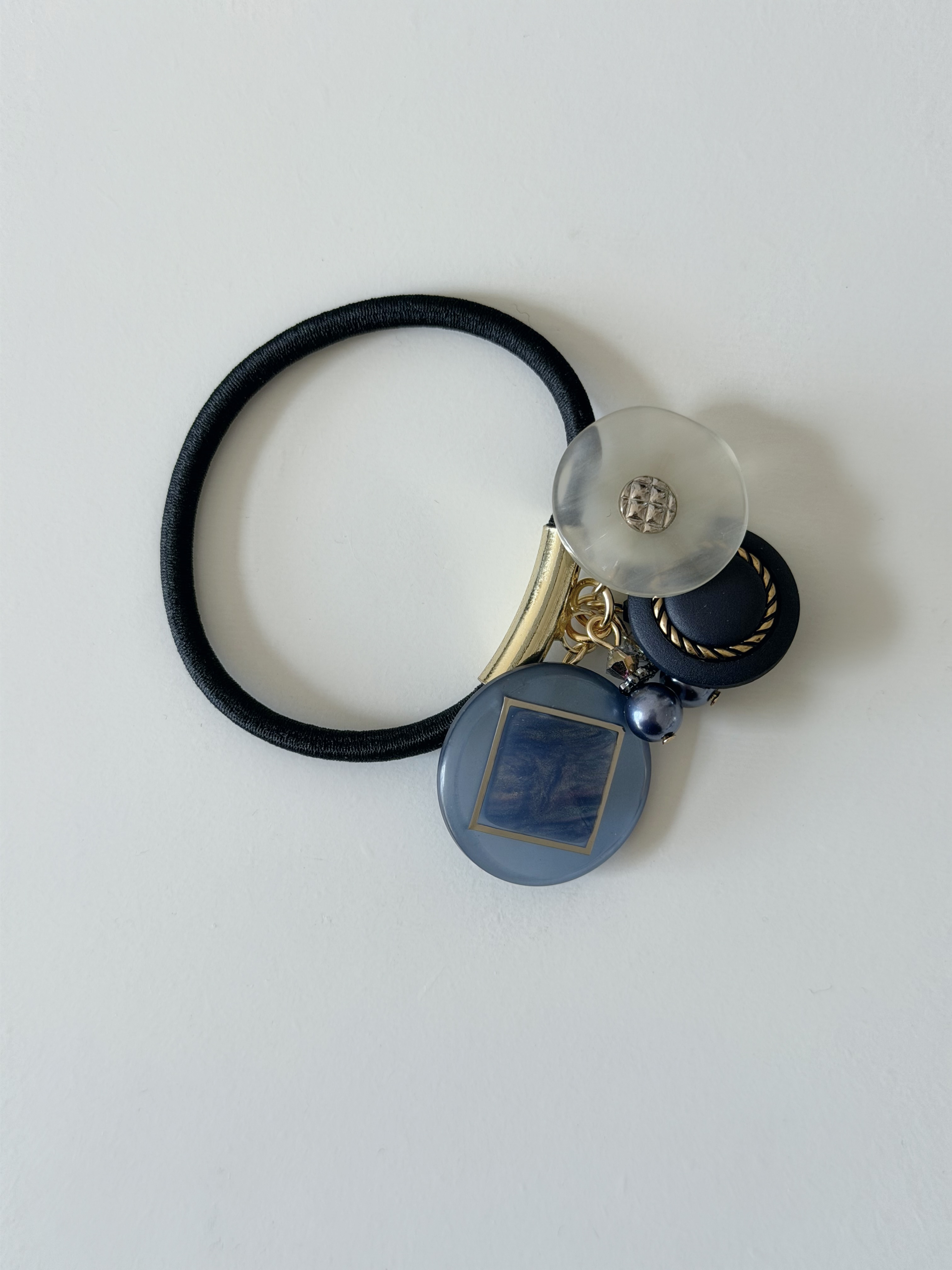 日本復古鈕扣綁髮橡筋/5