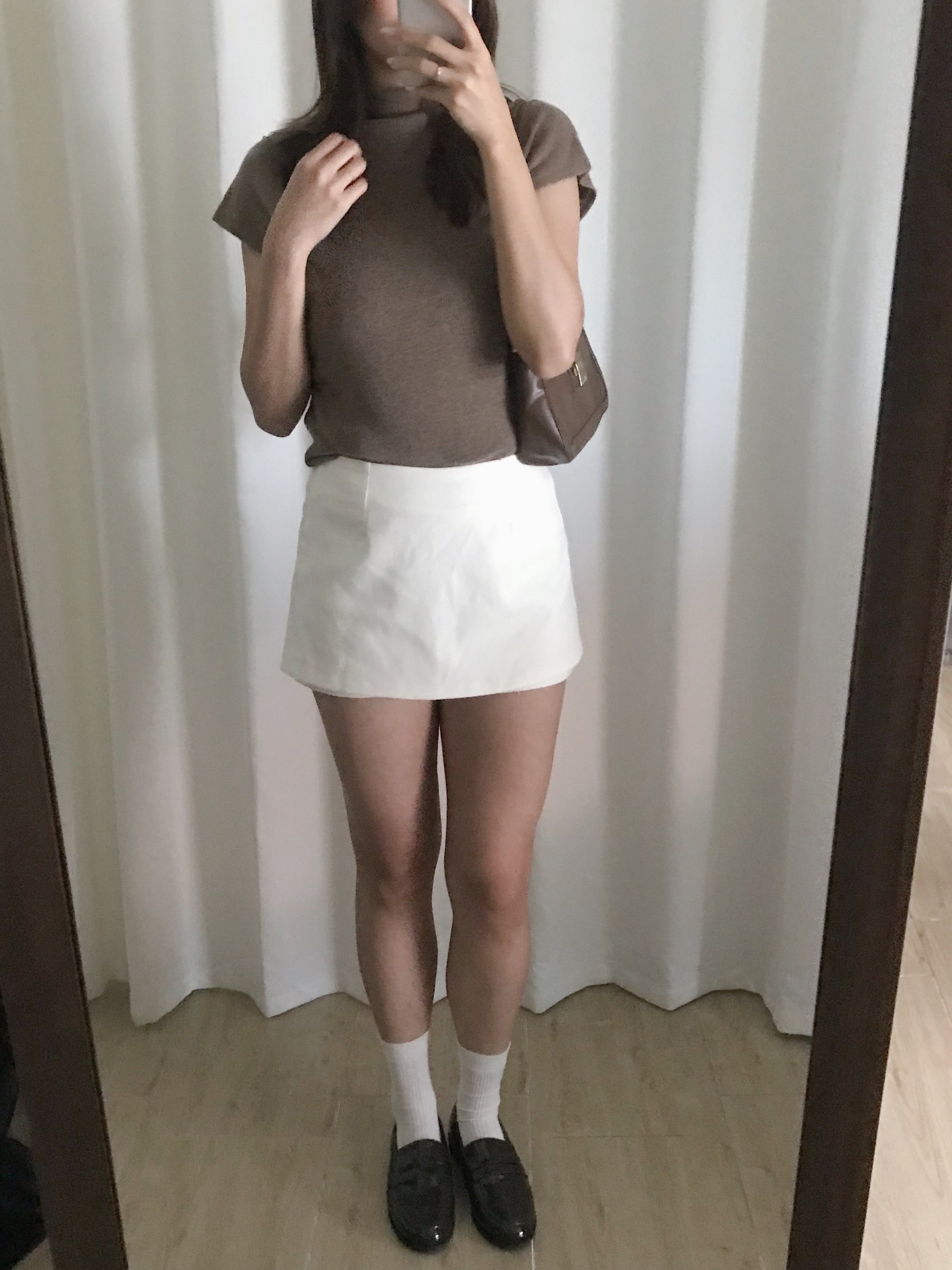 溫柔半高領針織短袖上衣(五色入)