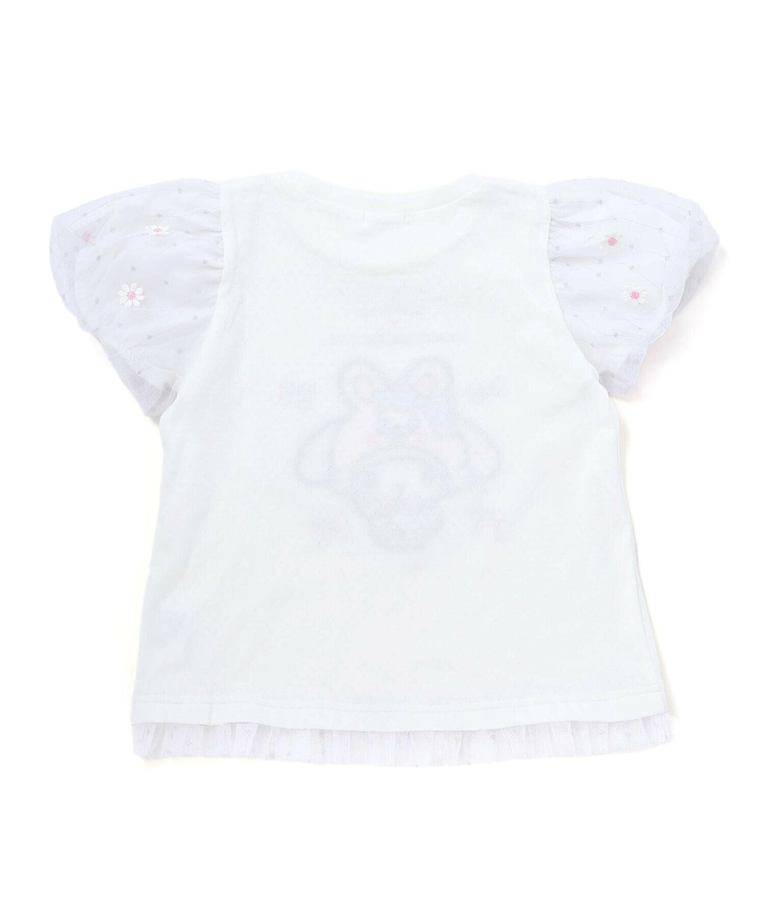 🇯🇵預訂 日本直送🇯🇵Slap Slip x Swimmer x Sanrio系列三色人物刺繡貼花薄紗泡泡袖上衣