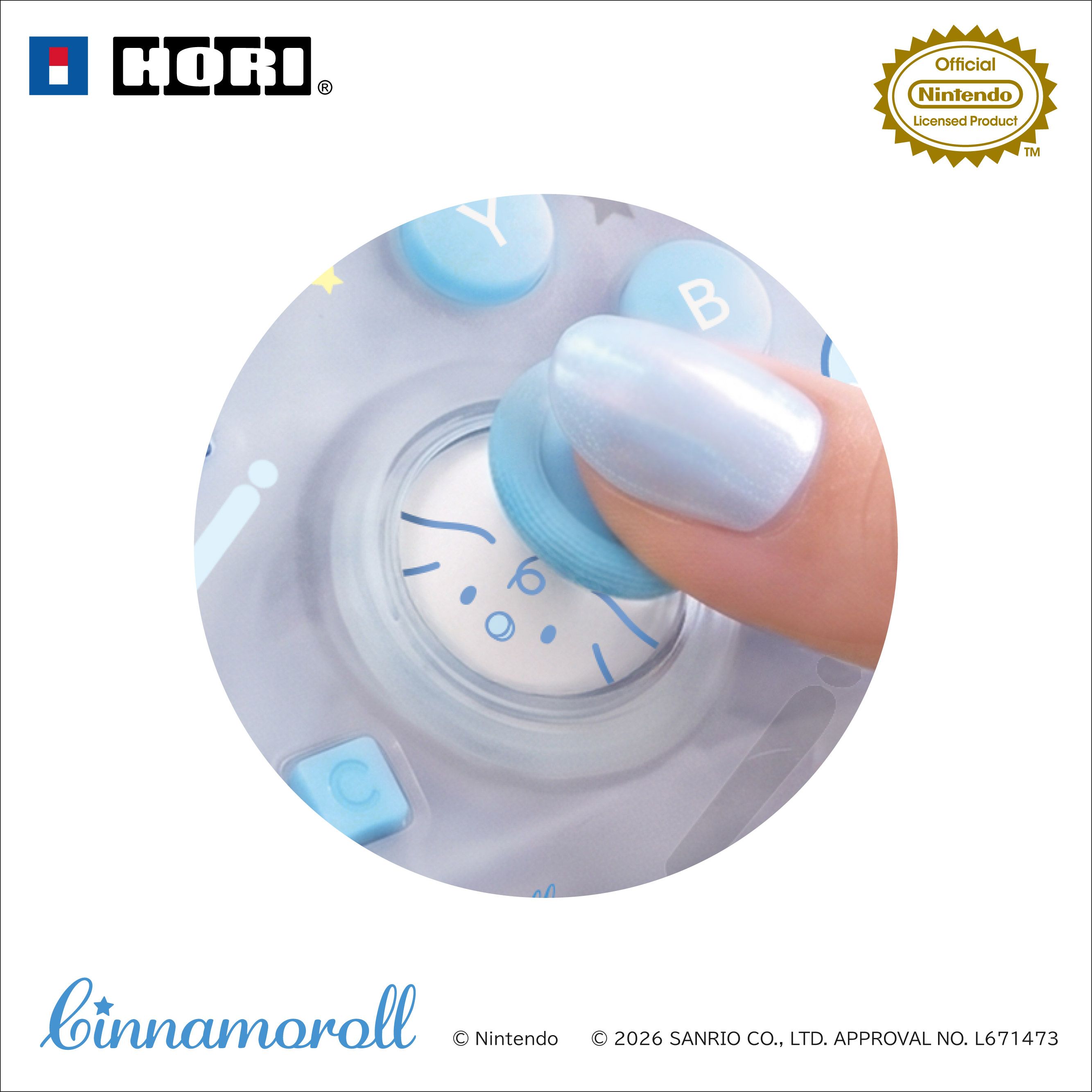 HORI NS2 無線控制器 三麗鷗系列 大耳狗 (NSX-255)        HORI NS2  Wireless Controller Sanrio Series Cinnamoroll (NSX-255)