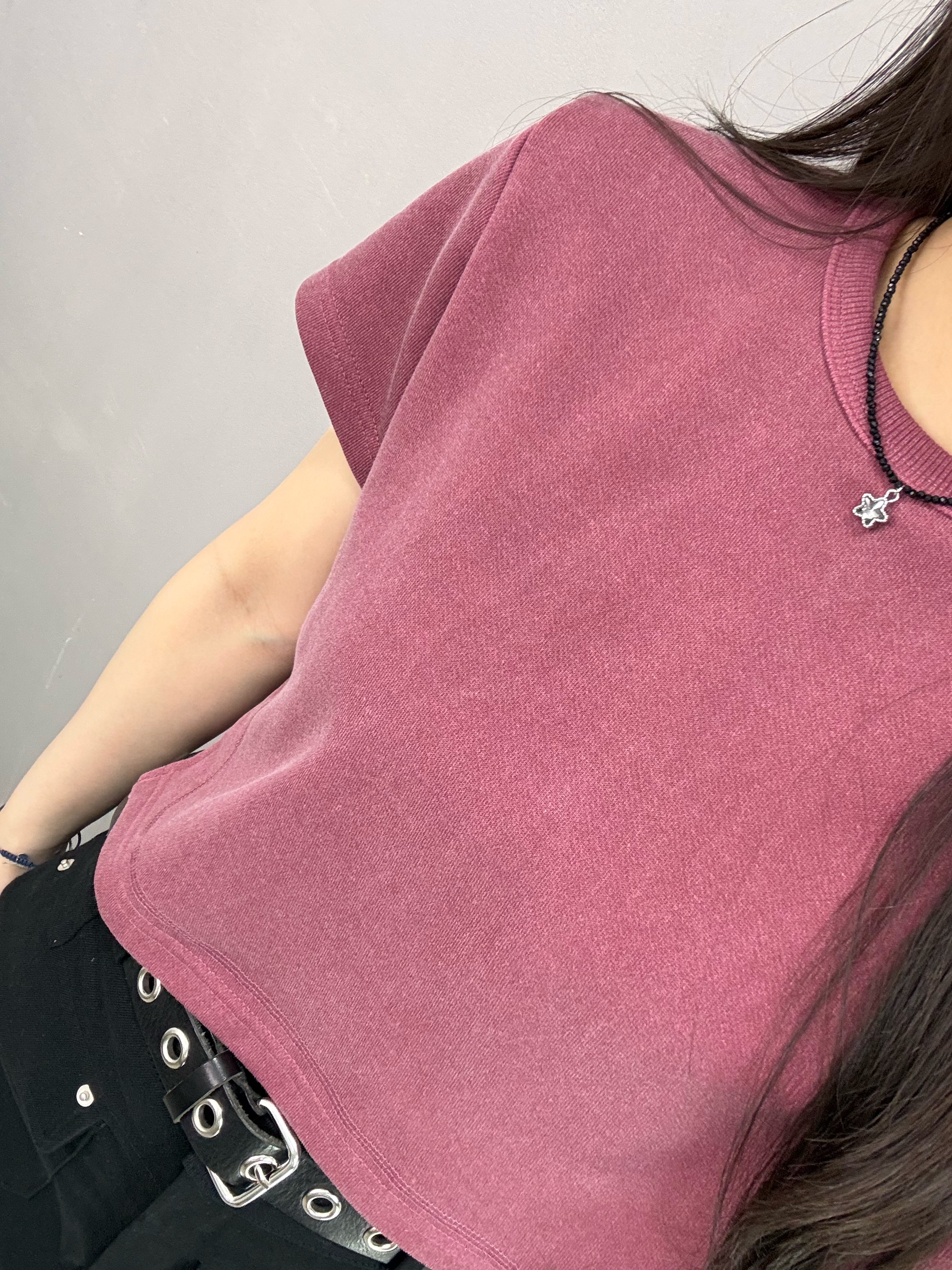 I17 洗水衛衣棉短tee
