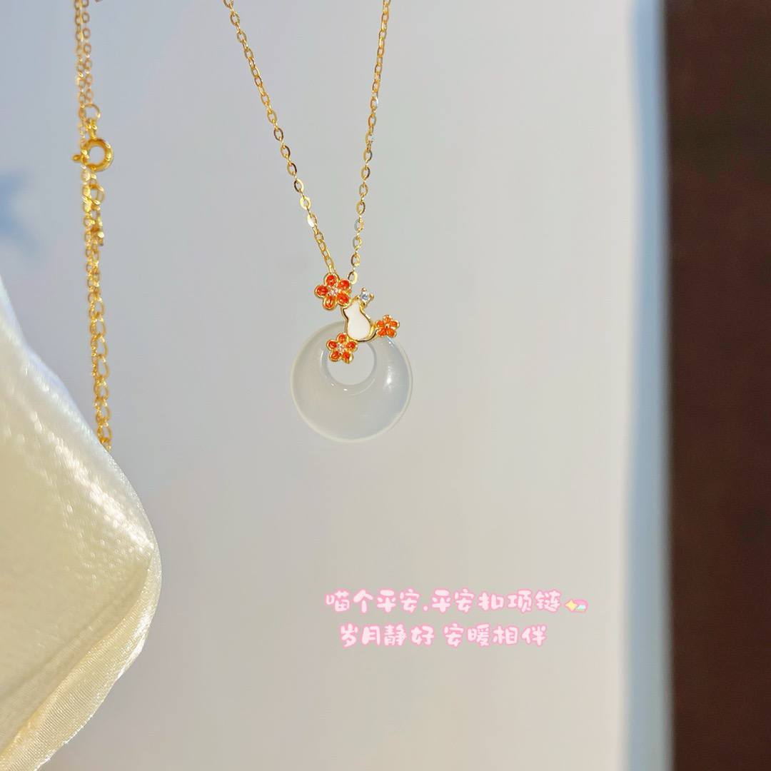 🆕小猫平安锁吊坠 🇨🇳