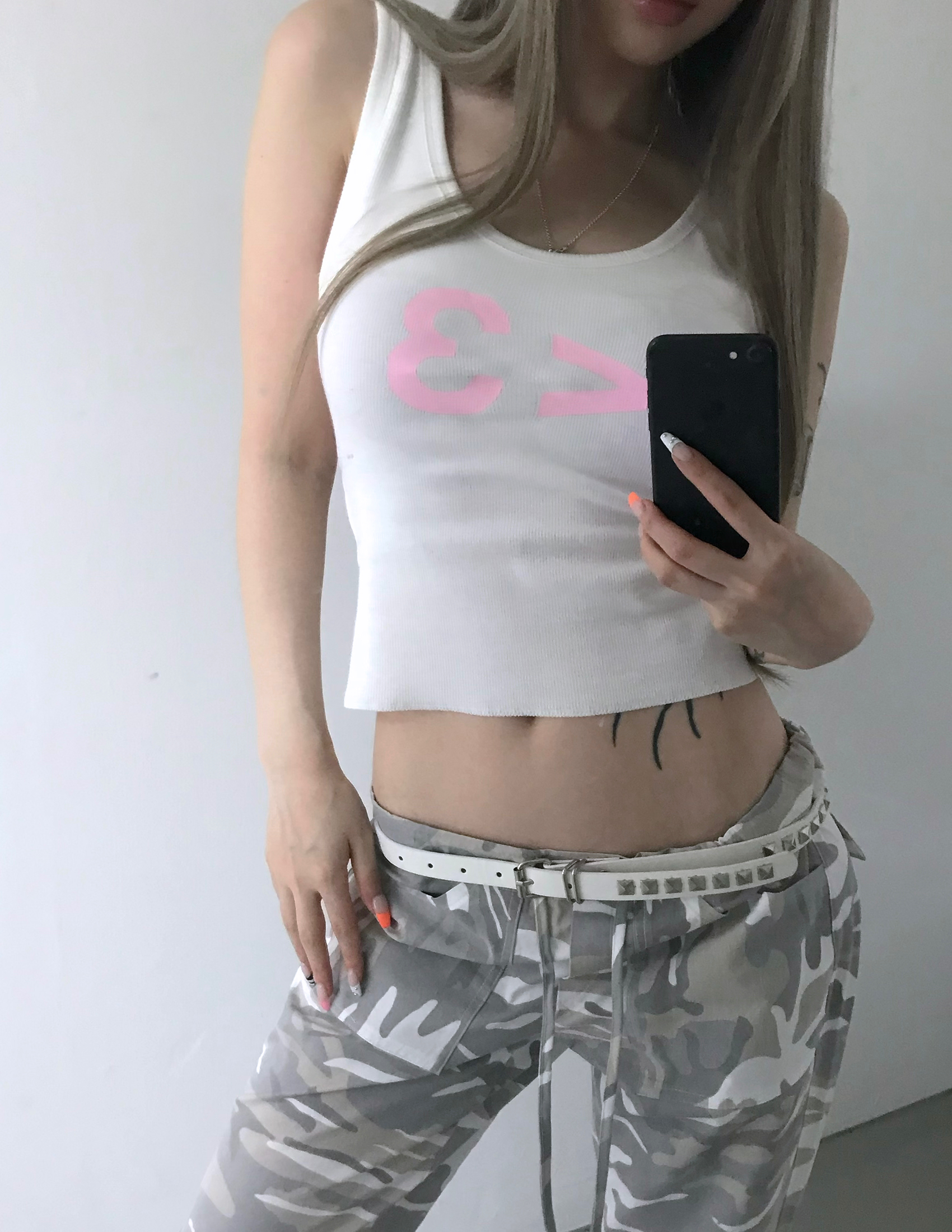 Downtown Girl Heart Print Tank