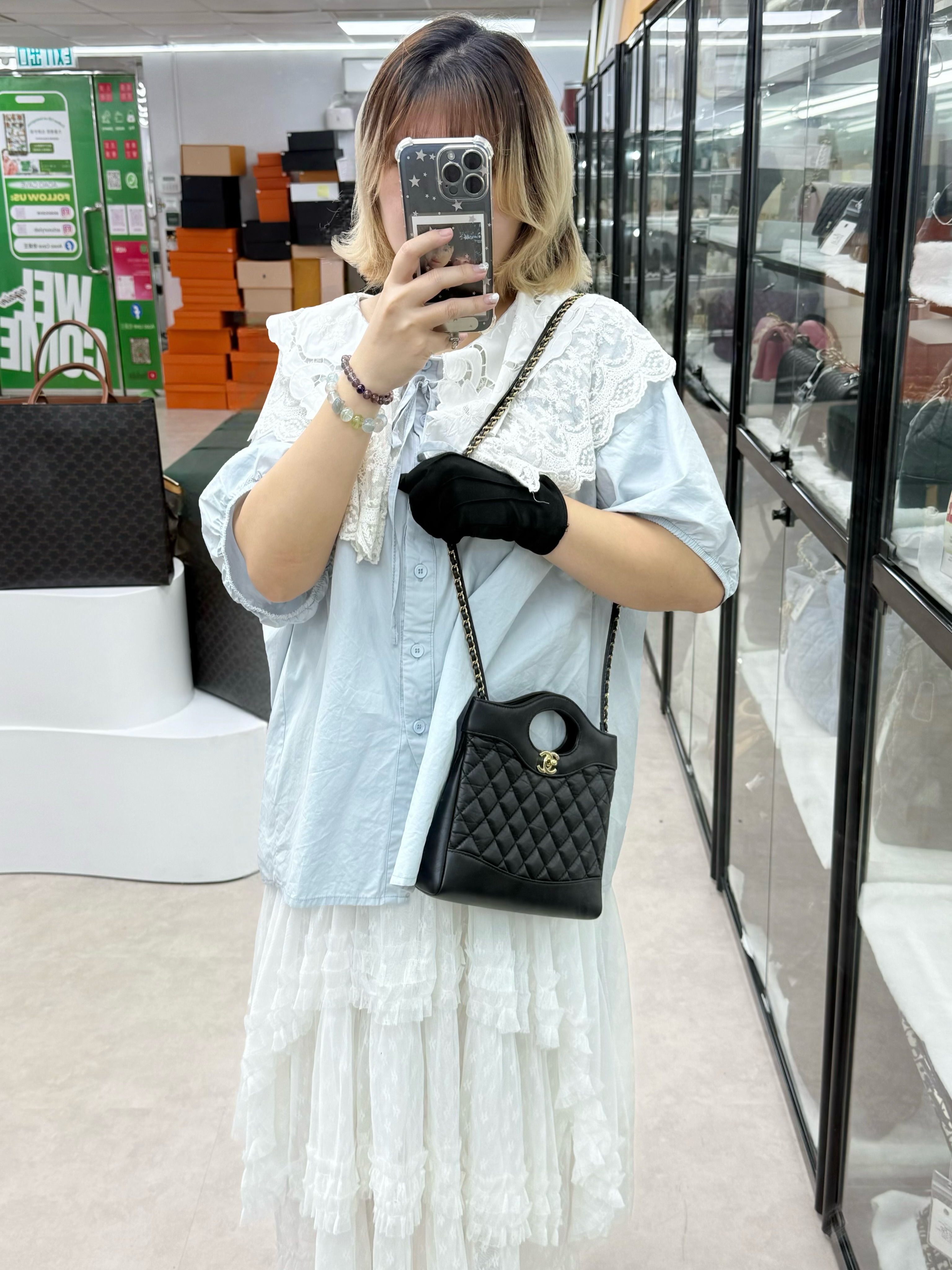 Chanel👜 PRE OWNED 🛍️黑金Mini 31bag晶片款 有單 🖤