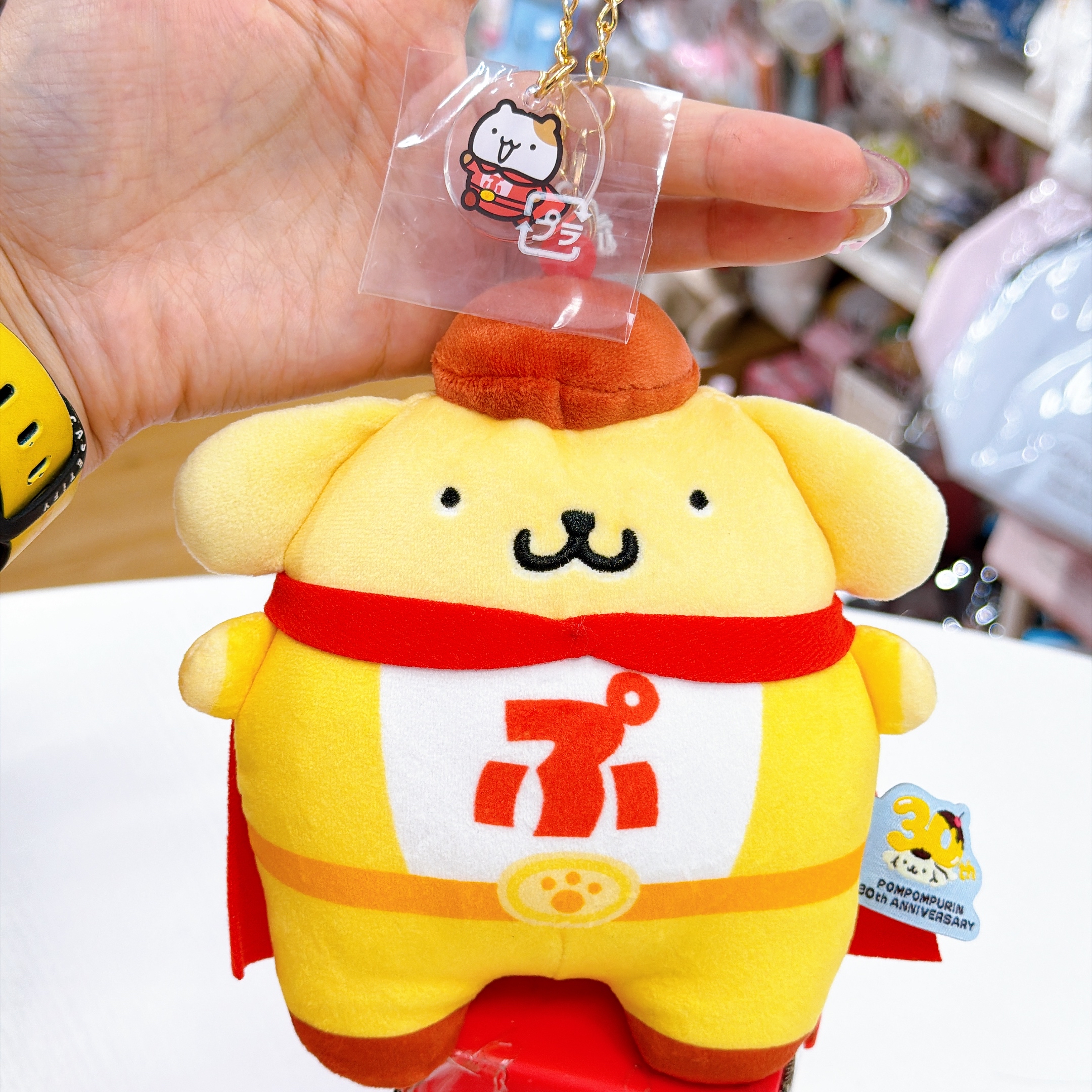 日本直送sanrio🍮布甸狗30周年扮超人公仔／掛飾