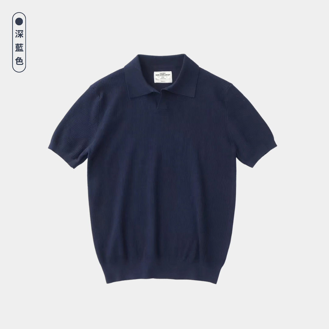 美式無扣針織POLO