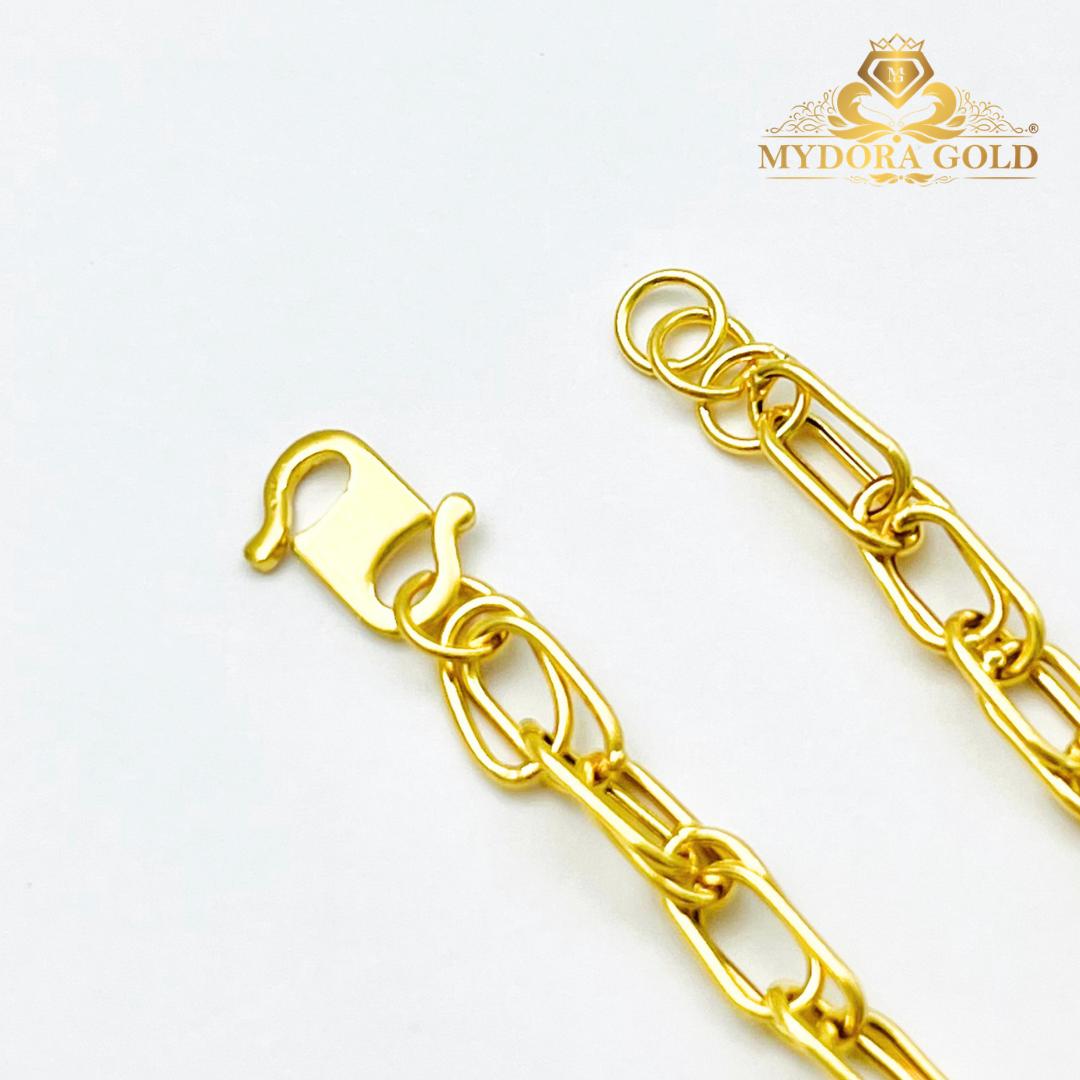 MYDORA Rantai Tangan Mini Double Paperclip l EMAS 916/22K