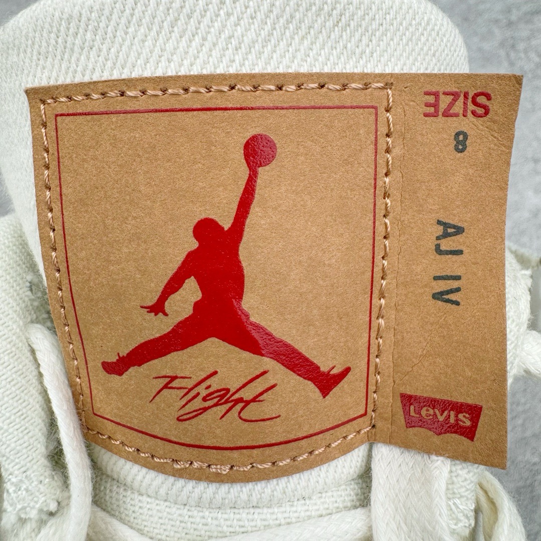 Levi's x Air Jordan 4 Retro 'White Denim' AO2571-100