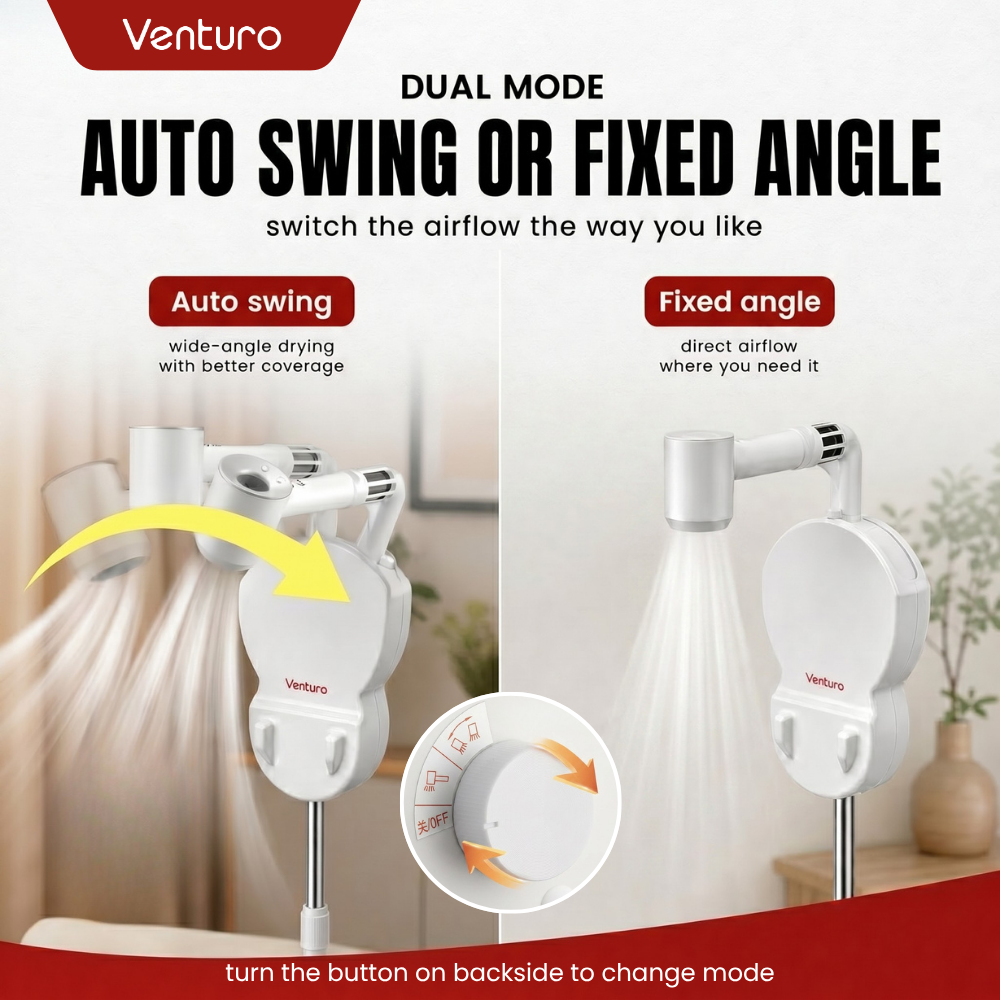 Venturo Fully Automatic Hands-Free Oscillating Hair Dryer