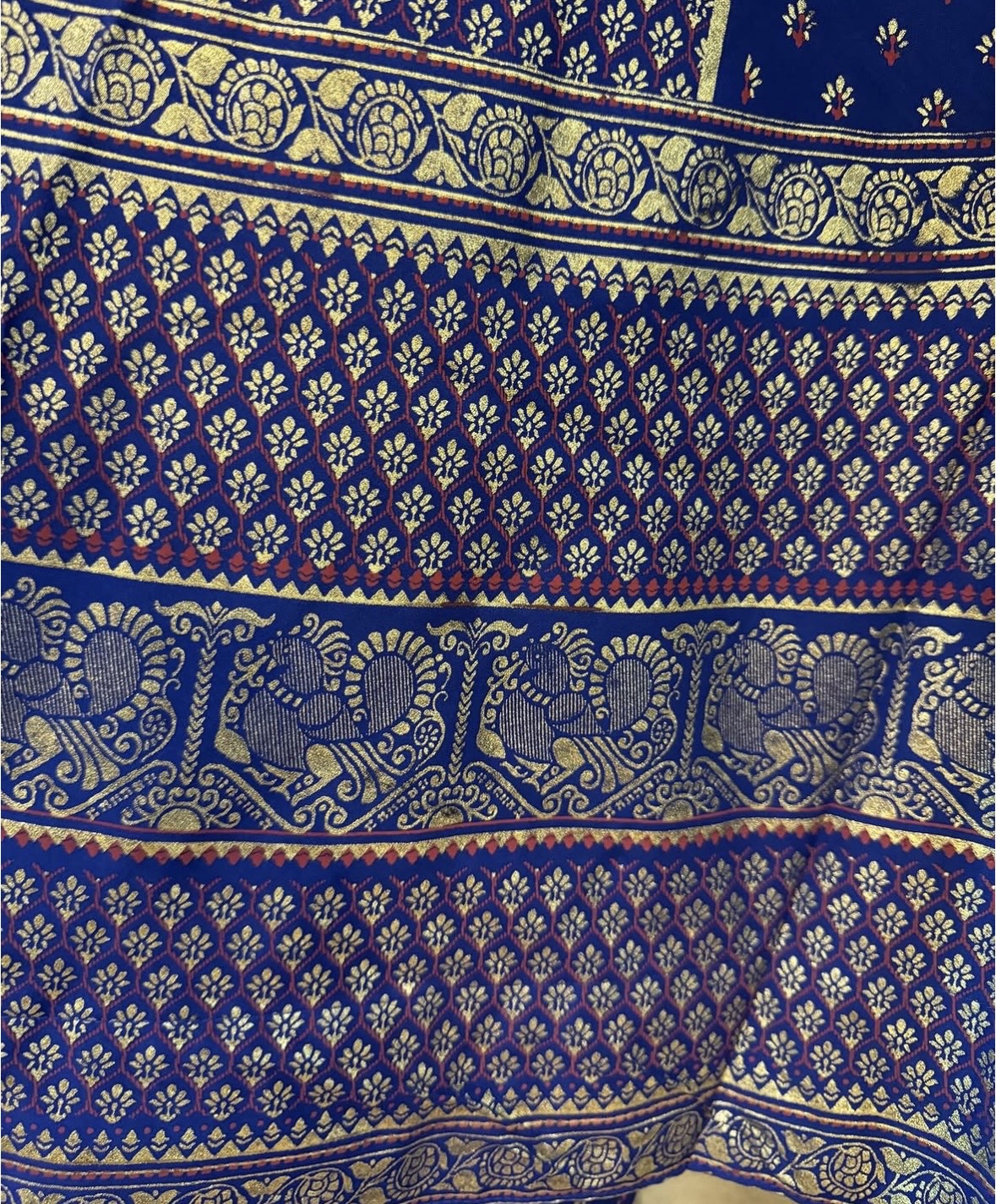 Purple with Gold Print Skirt