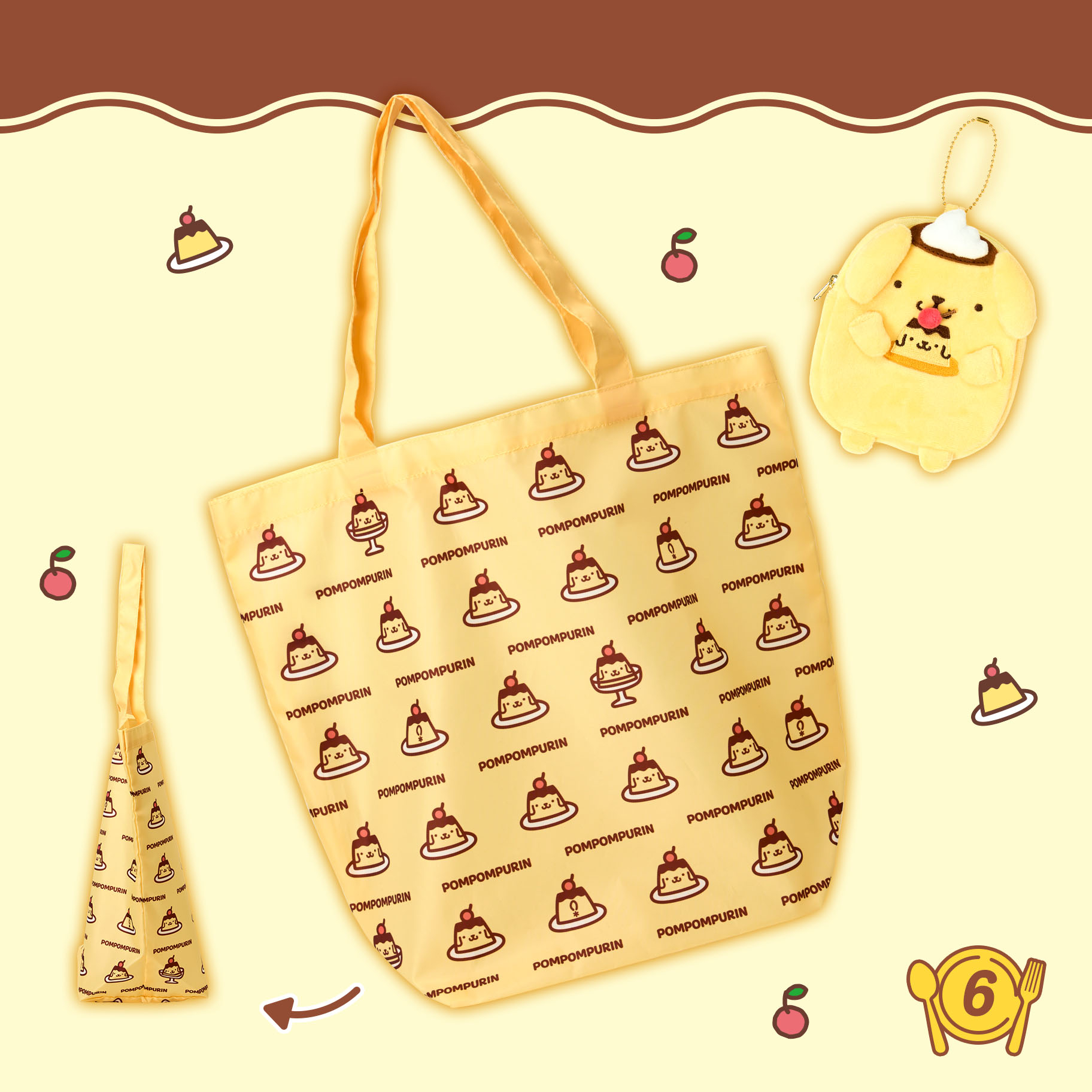 日本預訂📍日本布甸狗30週年系列 - 公仔/時鐘/碟子/Tote Bag/化妝袋/毛巾  15/4日本開售