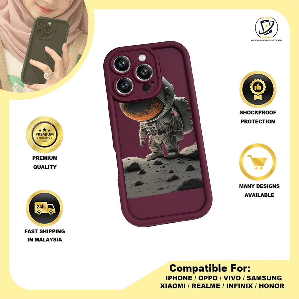 TPU DESIGN CASE PHONE FOR HONOR - DESIGN ASTRONAUT B