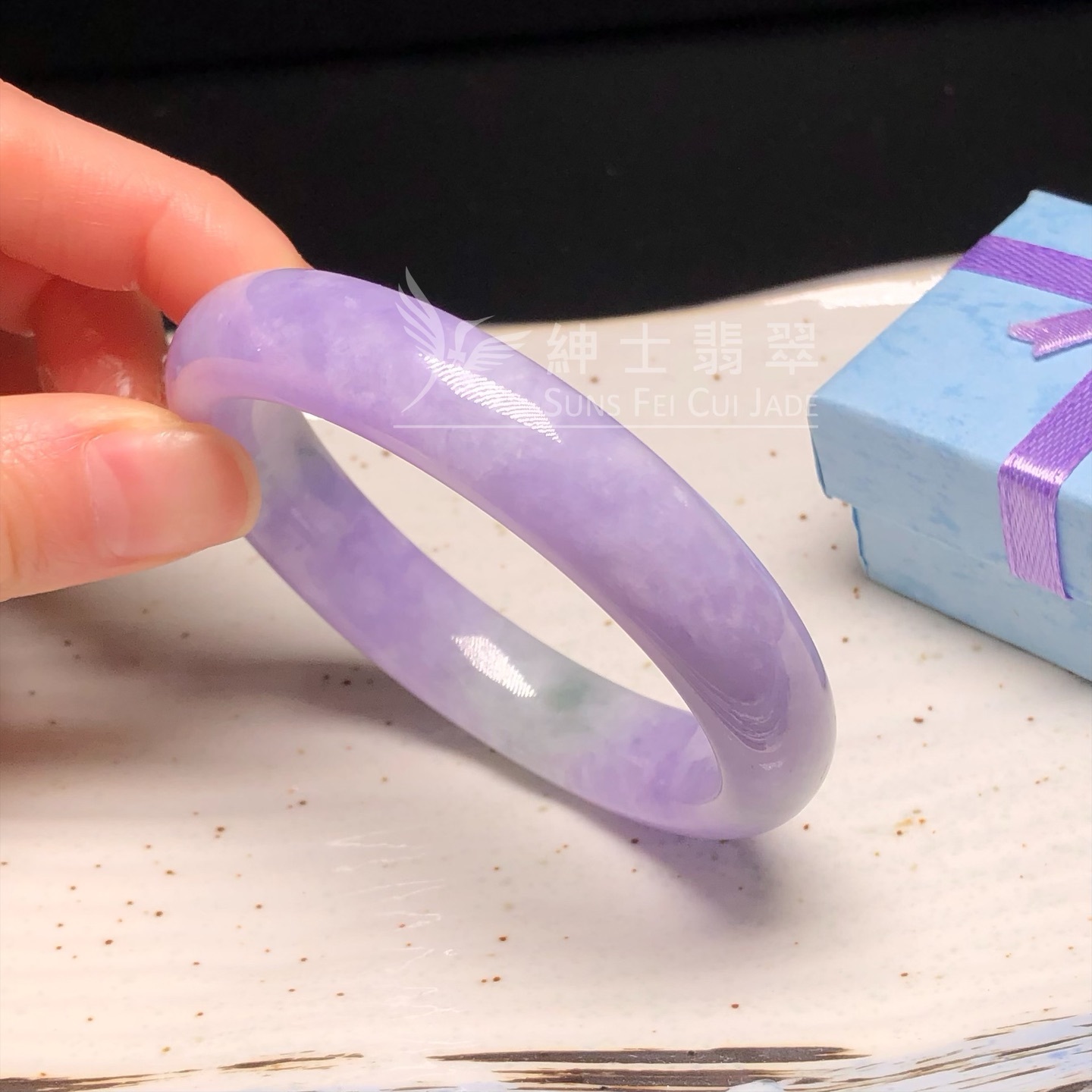 木那藍紫飄花福鐲54.5mm C06160