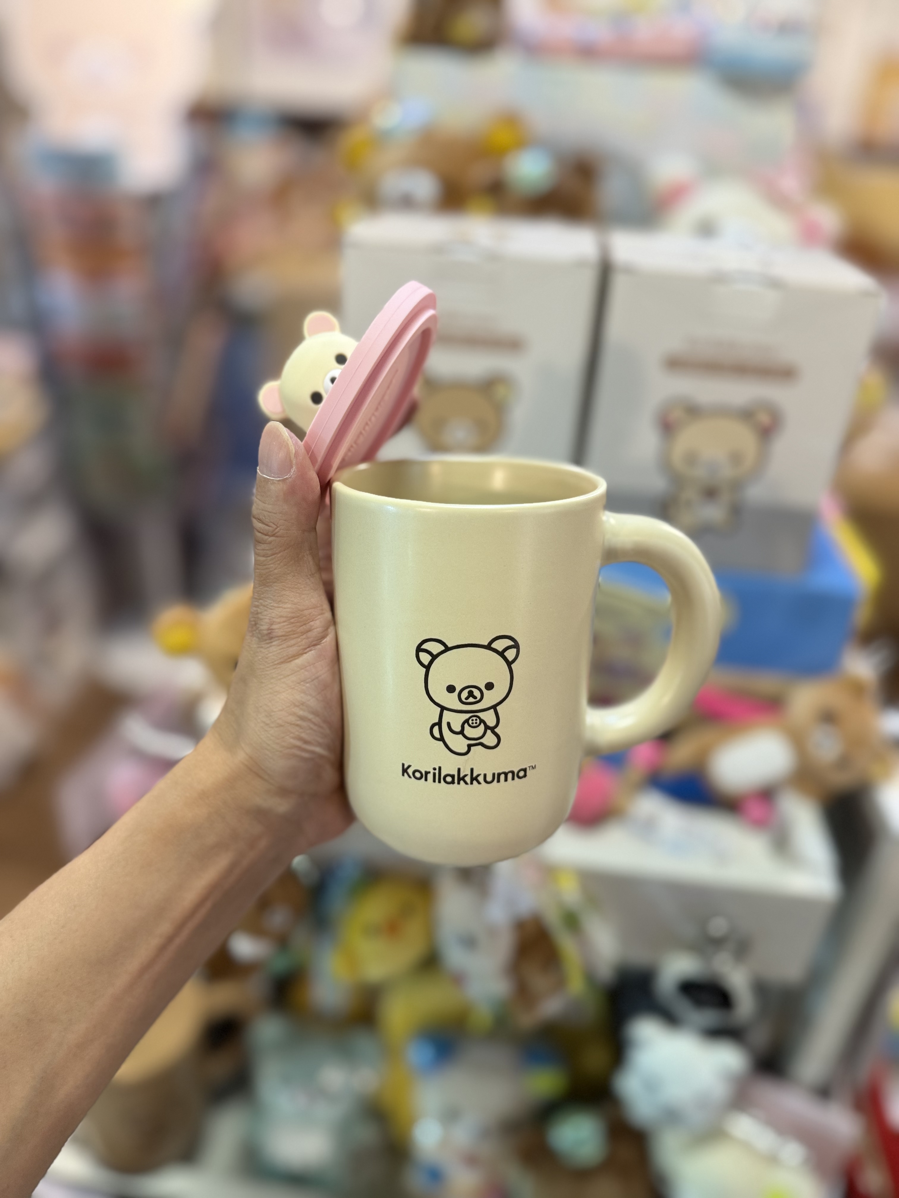 《現貨》全新韓國限定 Rilakkuma連蓋陶瓷杯