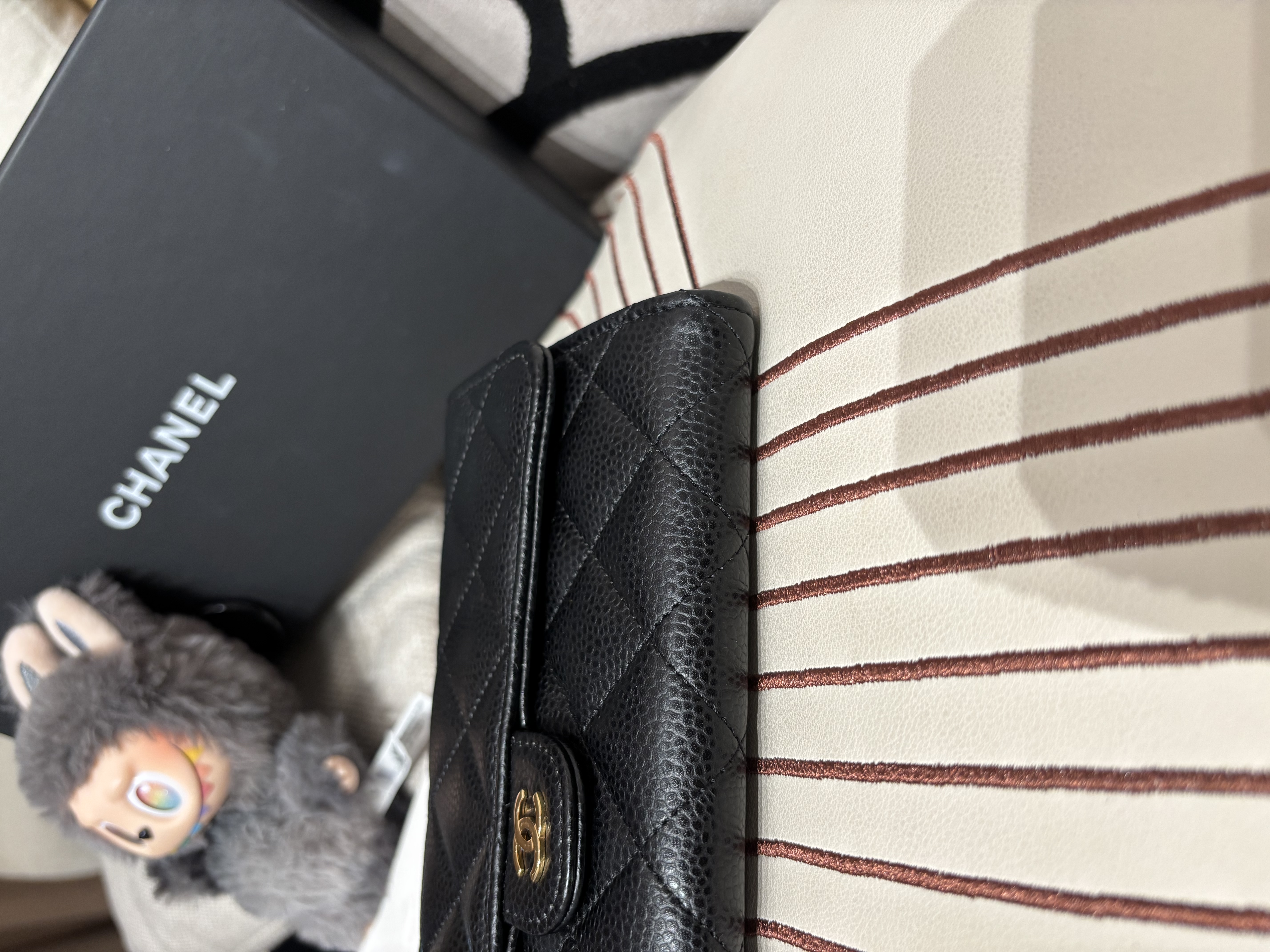 Chanel classic wallet 黑色荔枝牛皮經典長銀包金扣,100%Authentic, 未使用品unused ✅專門店收據✅晶片✅塵袋✅盒 
