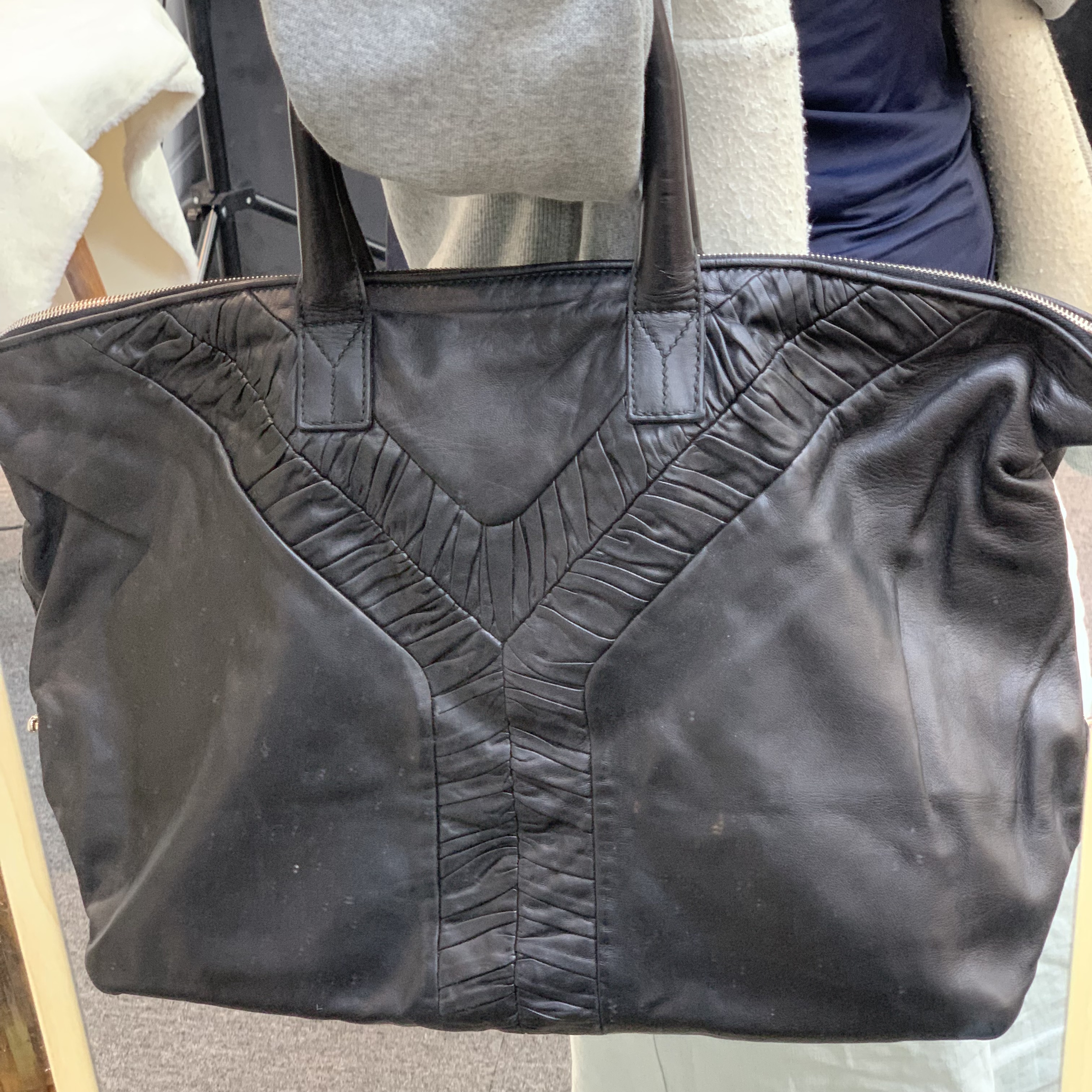YSL Handbag 黑色羊皮 真·Vintage 中古大袋款 