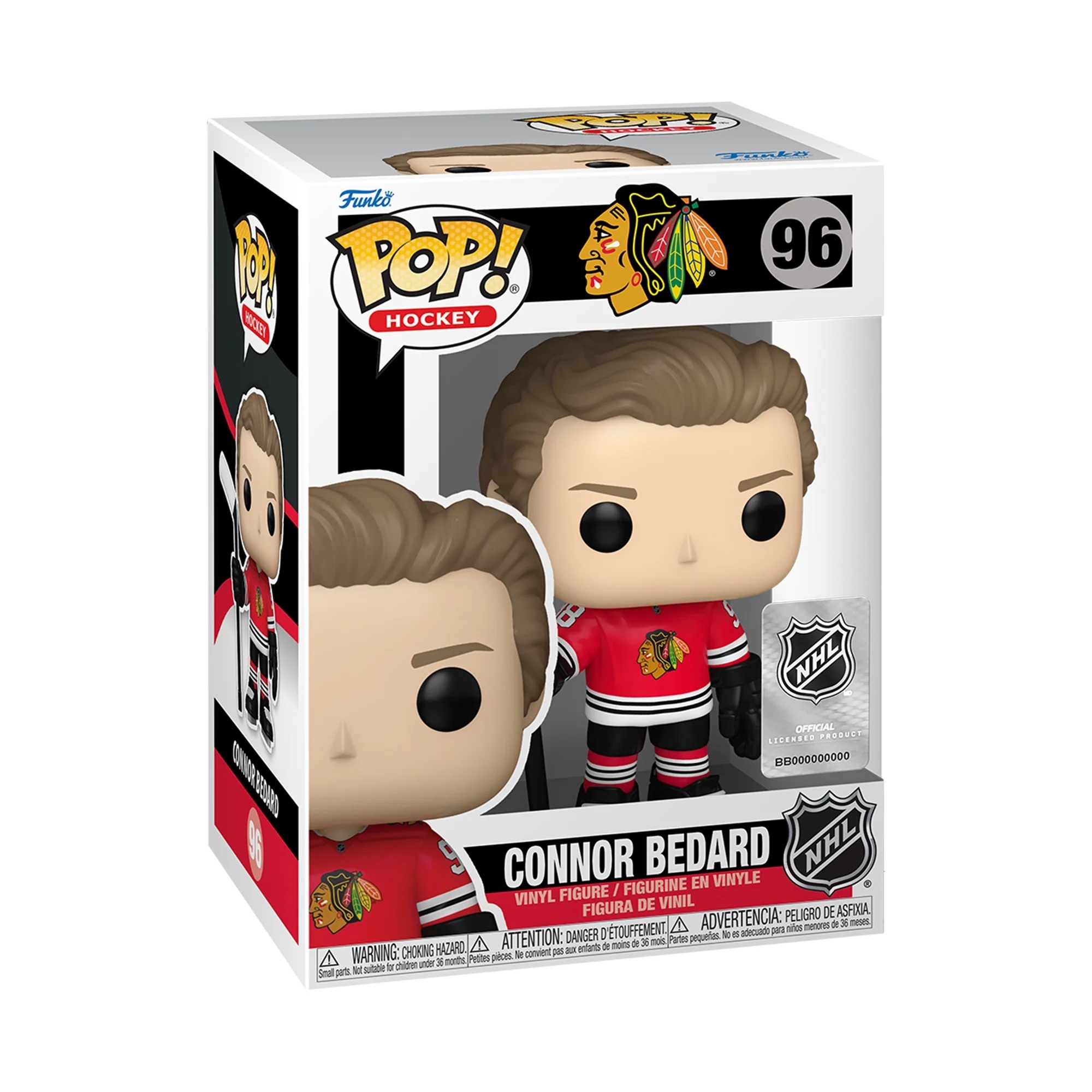 📦訂購 美國代購 Funko POP! NHL Chicago Blackhawks - Connor Bedard Figure 芝加哥黑鷹 模型